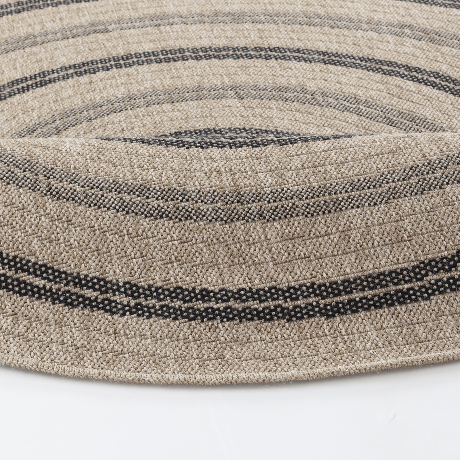 Livabliss Tapis »RYE« Rond 8 mm Höhe tapis intérieur/extérieur style bohème aspect jute, balcon, terrasse, jardin, rond