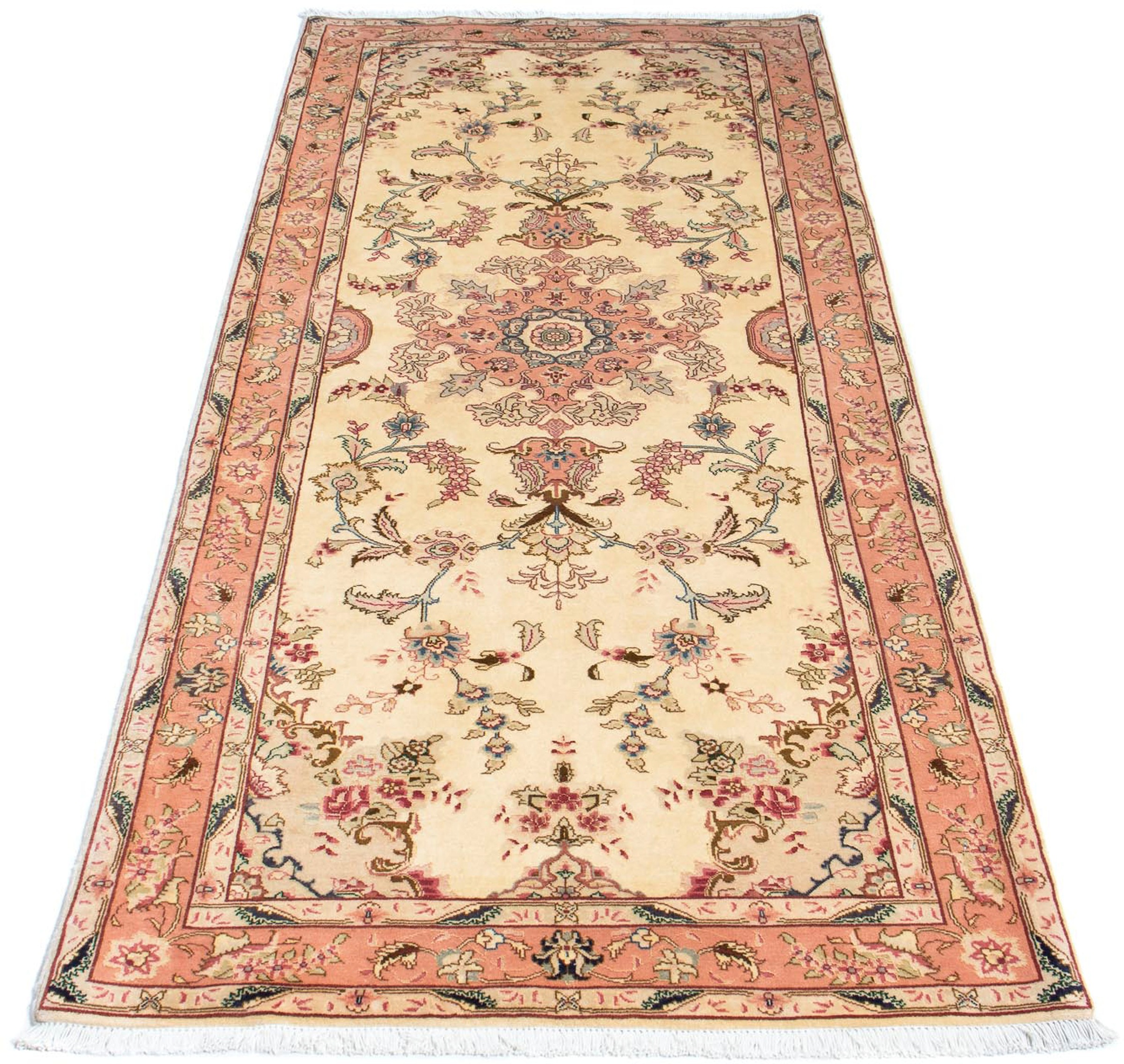 Image of morgenland Orientteppich »Perser - Täbriz - Royal - 221 x 82 cm - beige«, rechteckig, 7 mm Höhe, Wohnzimmer, Handgeknüpft, Einzelstück mit Zertifikat bei Ackermann Versand Schweiz