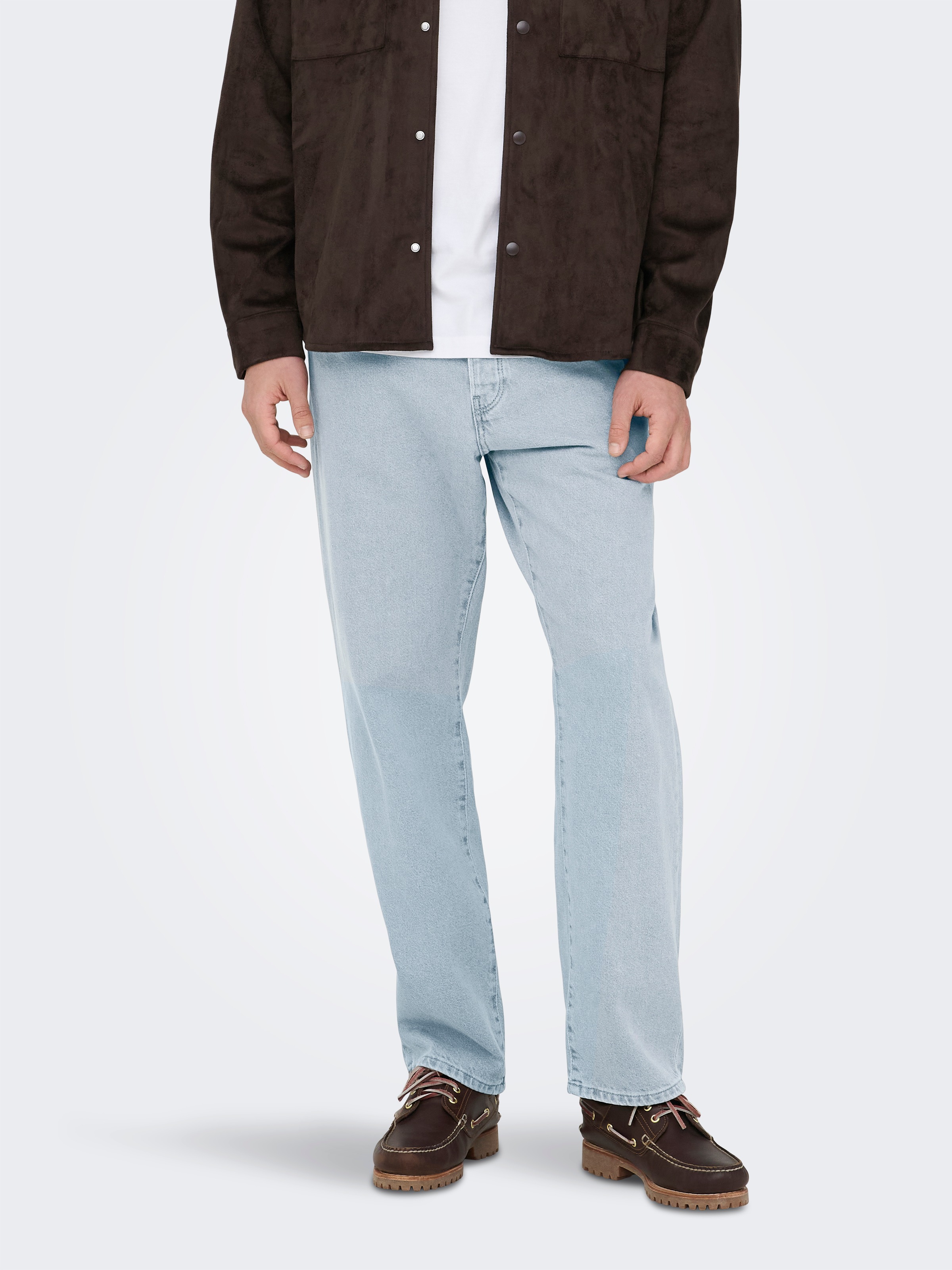 Image of ONLY & SONS Regular-fit-Jeans "ONSEDGE STRAIGHT JAX BOX TAI DNM NOOS"