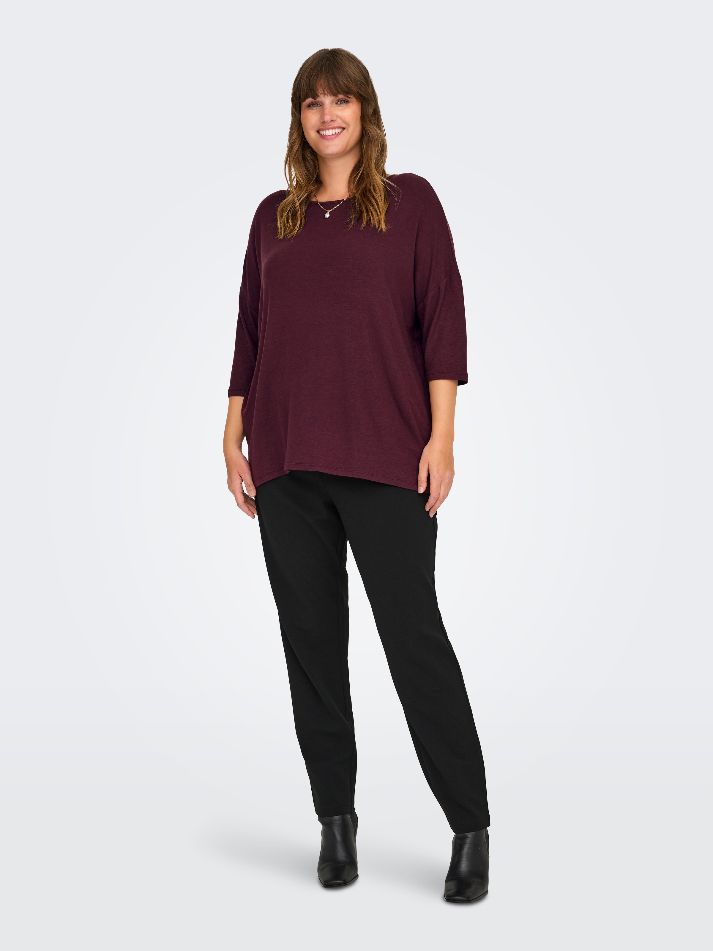 ONLY CARMAKOMA 3/4-Arm-Shirt »CARLAMOUR 3/4 TOP JRS NOOS«
