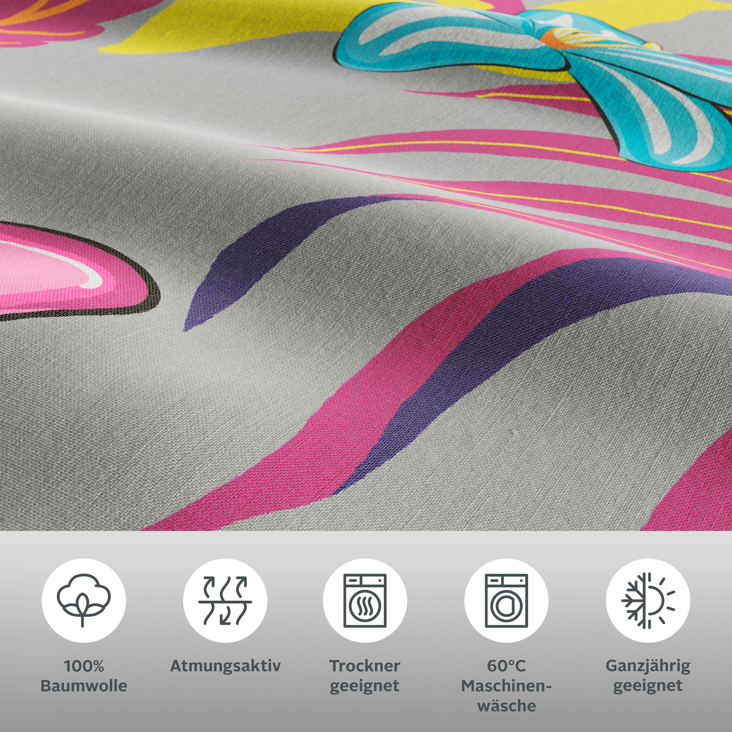 GOODproduct Bettwäsche »Physalis« 2 Stk. in Gr. 135x200 oder 155x220 cm, 100% Baumwolle, mehrere Designs