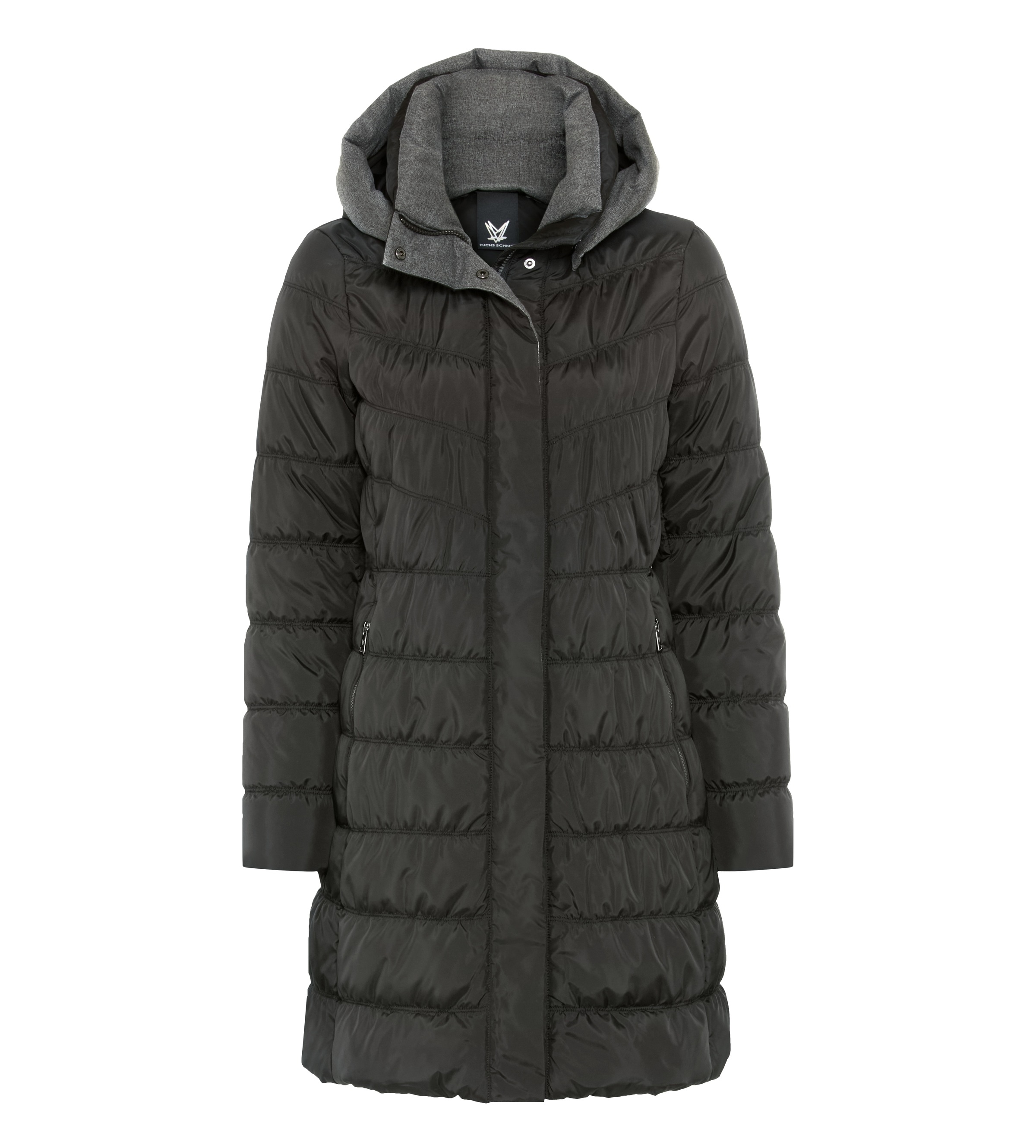 Fuchs Schmitt Manteau matelassé avec capuche amovible, fermeture éclair dissimulée