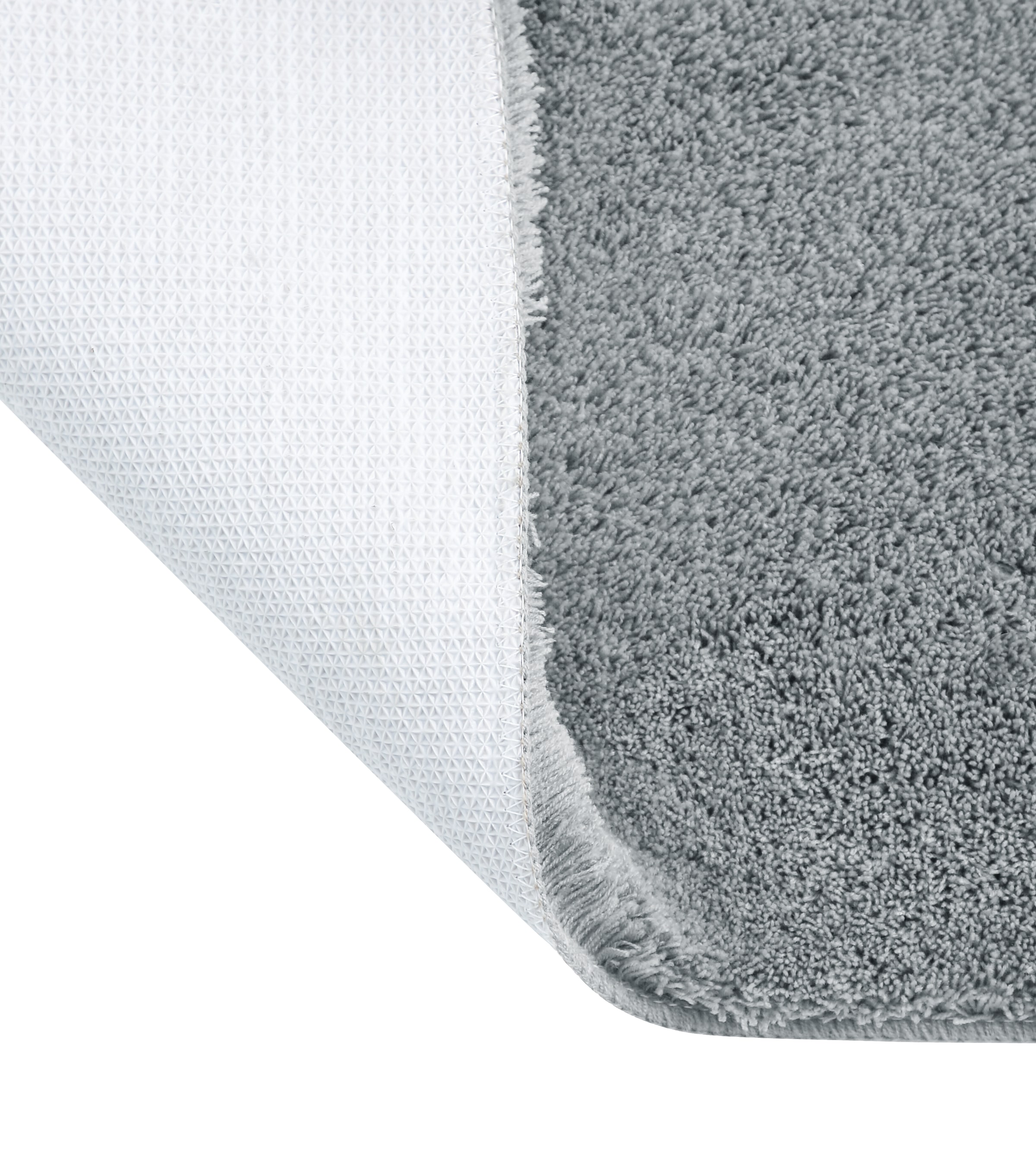 my home Badematte »Merida, Badvorleger, Badezimmer Teppich«, rutschhemmend beschichtet, fussbodenheizungsgeeignet-schnell trocknend-strapazierfähig, Badteppich, Uni Farben, rechteckig, rund & als 2-tlg. Set erhältlich