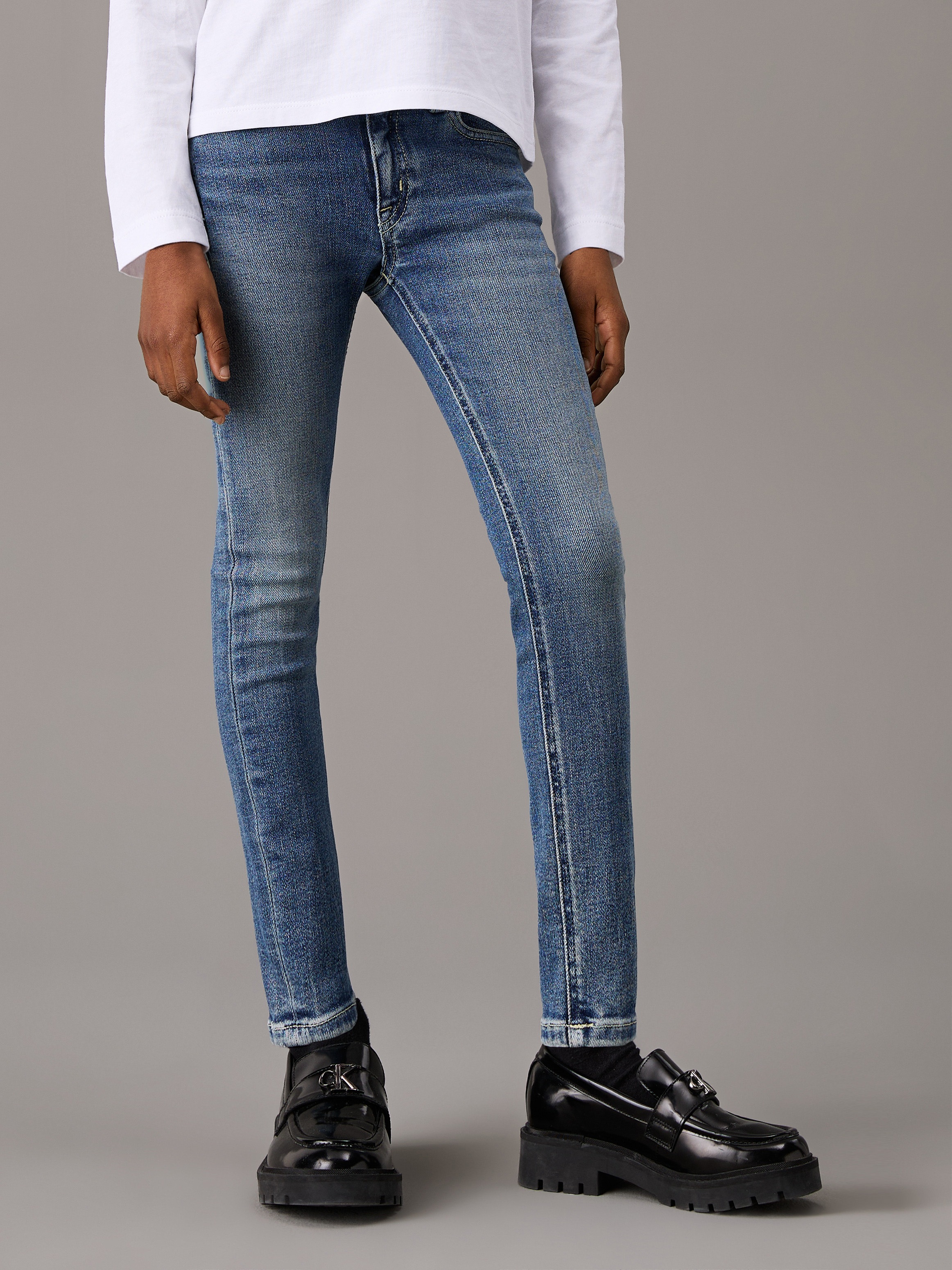 Image of Calvin Klein Skinny-fit-Jeans "Mr Skinny Mid Blue Pws Denim" für Kinder bis 16 Jahre und im 5-Pocket-Style
