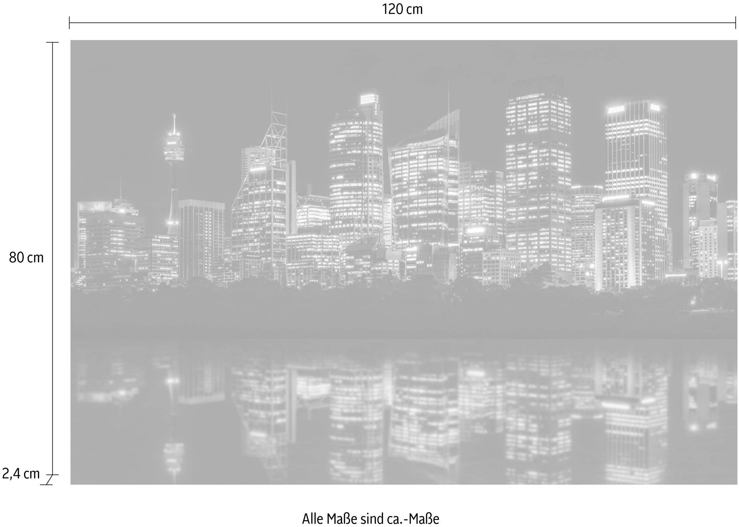 queence Acrylglasbild »Hochhäuser«, Skyline-Gebäude-Städte-Amerika-Bilder von Amerika-New York-Schwarz-Weiss, Fine Art-Print in Galeriequalität
