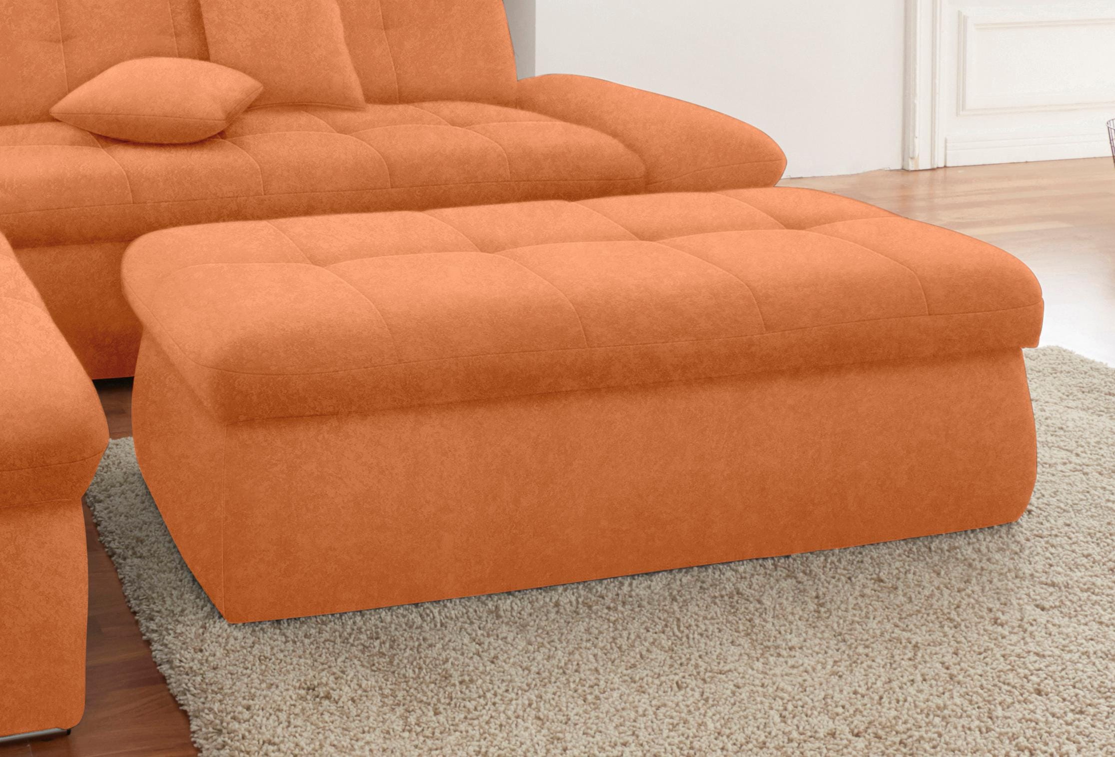 Image of DOMO collection Hocker "NMORIC" mit Stauraumfach, auch in Cord