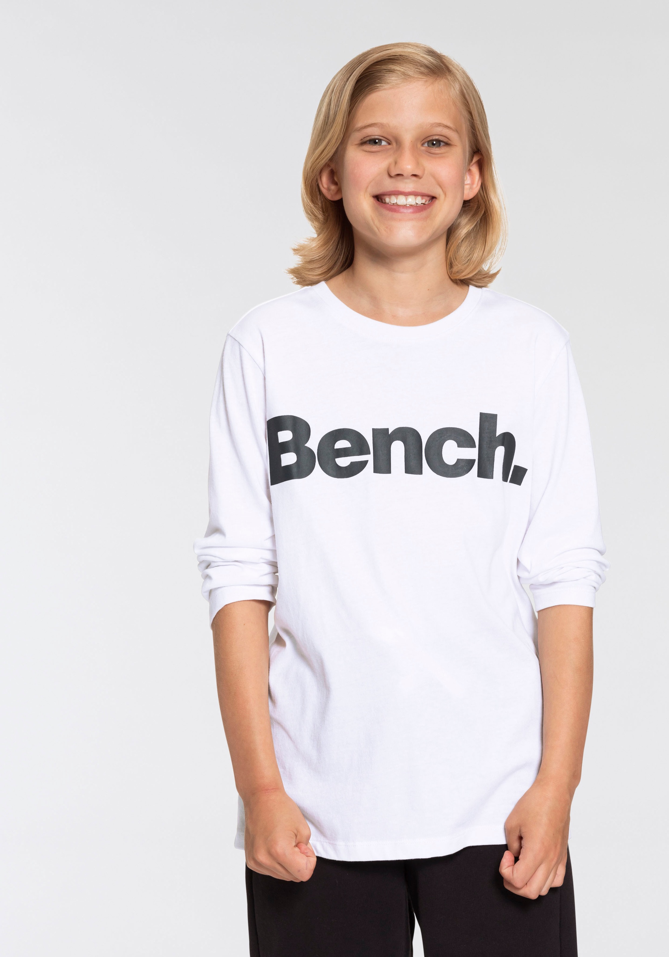 Bench. Langarmshirt »Basic«, mit Druck in Kontrastfarbe kaufen