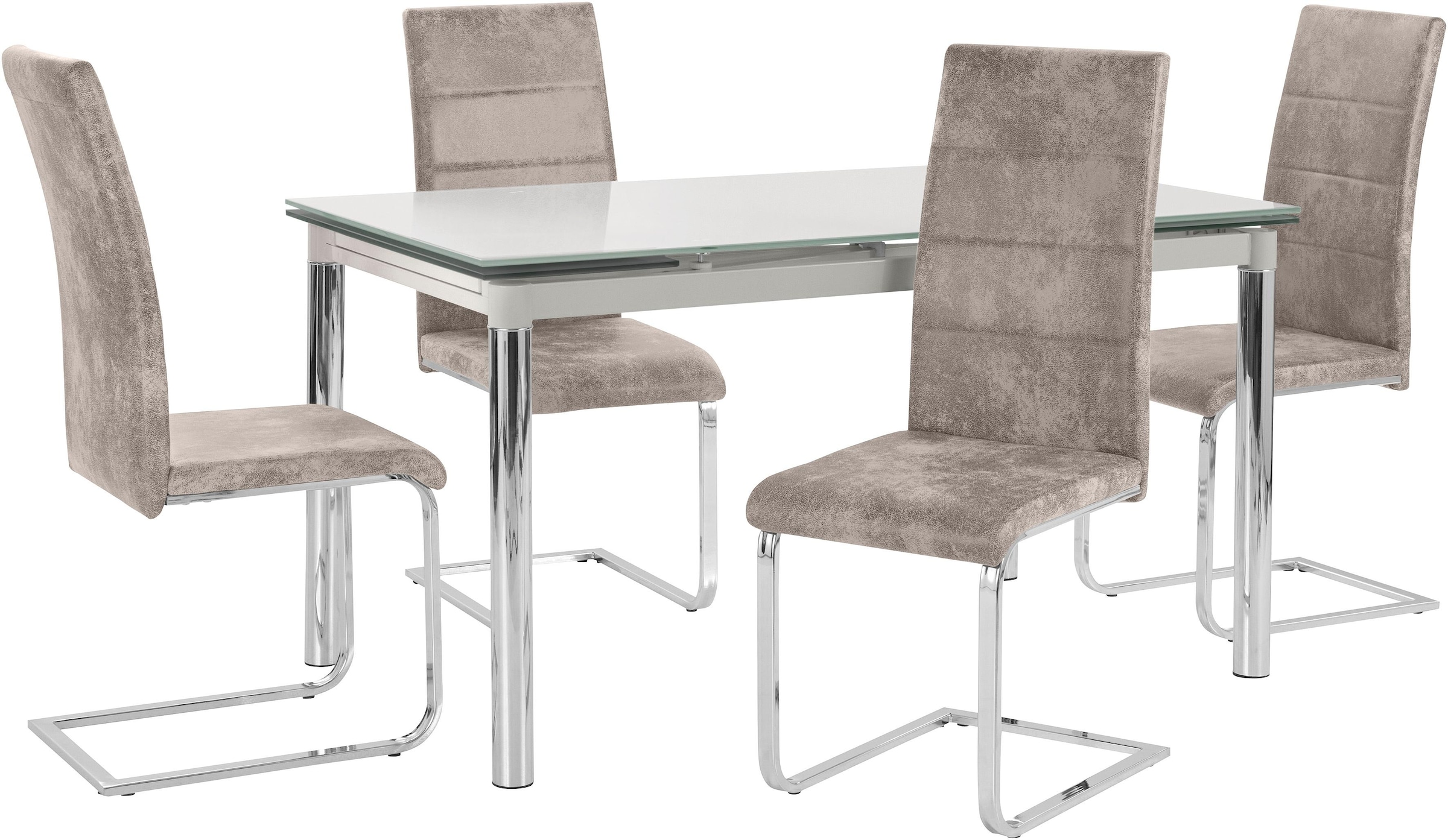 4 INOSIGN ausziehbar, versandkostenfrei Tisch 5 cm Breite Stühlen, auf Essgruppe 140-200 »Nelson/Cosy«, tlg.), (Set, mit