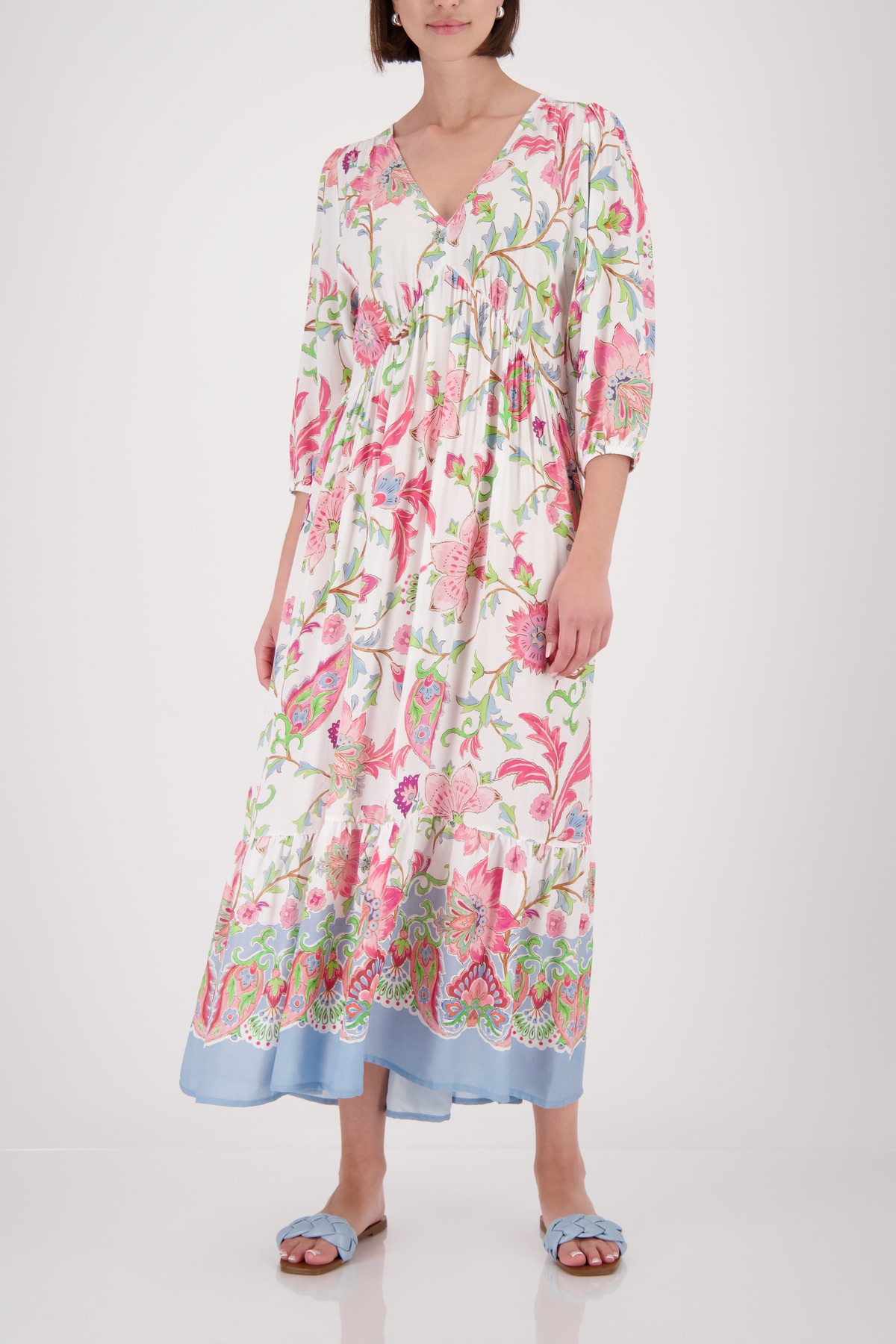Image of Monari Maxikleid "Kleid Blumendruck allover" Ohne Tasche Regular fit mit Blumenmuster