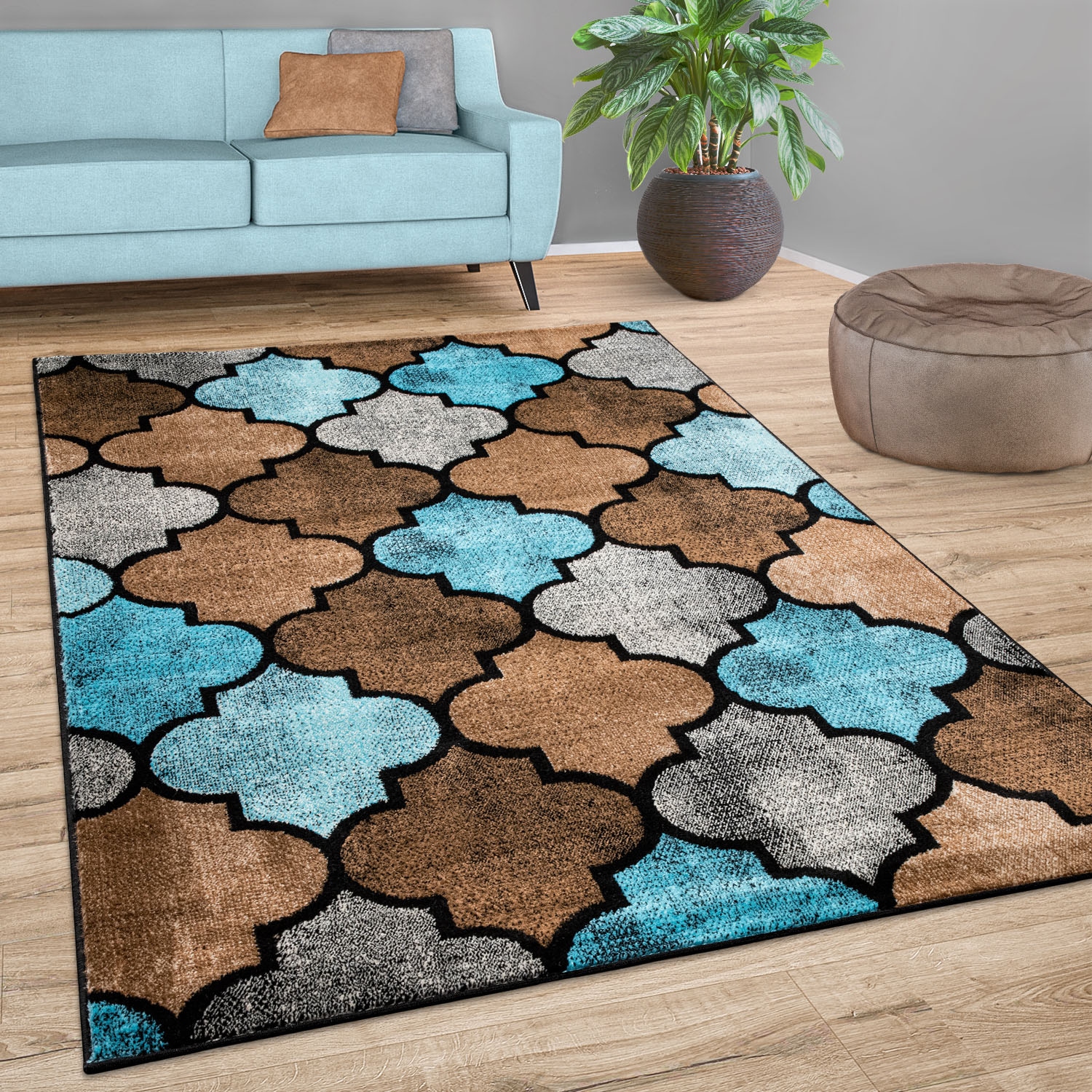Paco Home Teppich »Metro 166«, rechteckig, 12 mm Höhe, Kurzflor, Ornamente, ideal Wohnzimmer & Schlafzimmer