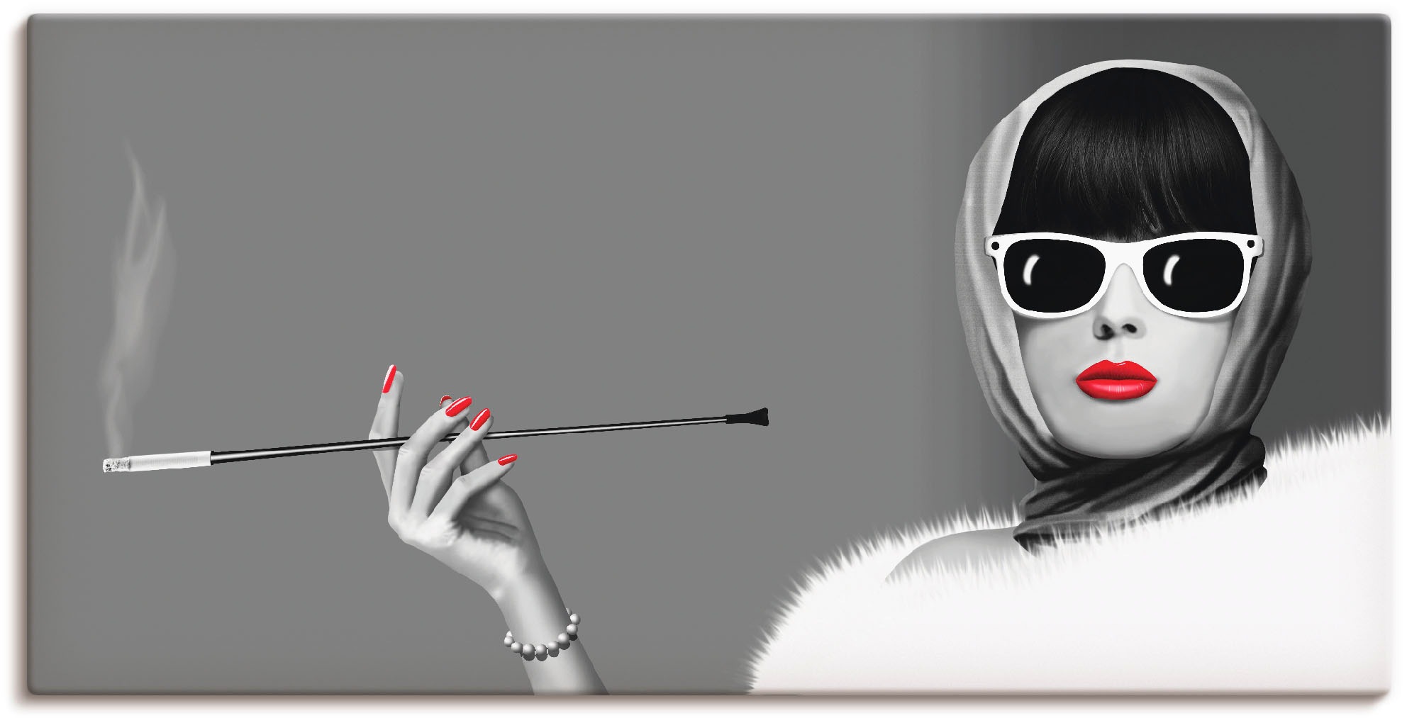 Image of Artland Wandbild »Lady elegance«, Frau, (1 St.), in vielen Grössen & Produktarten - Alubild / Outdoorbild für den Aussenbereich, Leinwandbild, Poster, Wandaufkleber / Wandtattoo auch für Badezimmer geeignet bei Ackermann Versand Schweiz