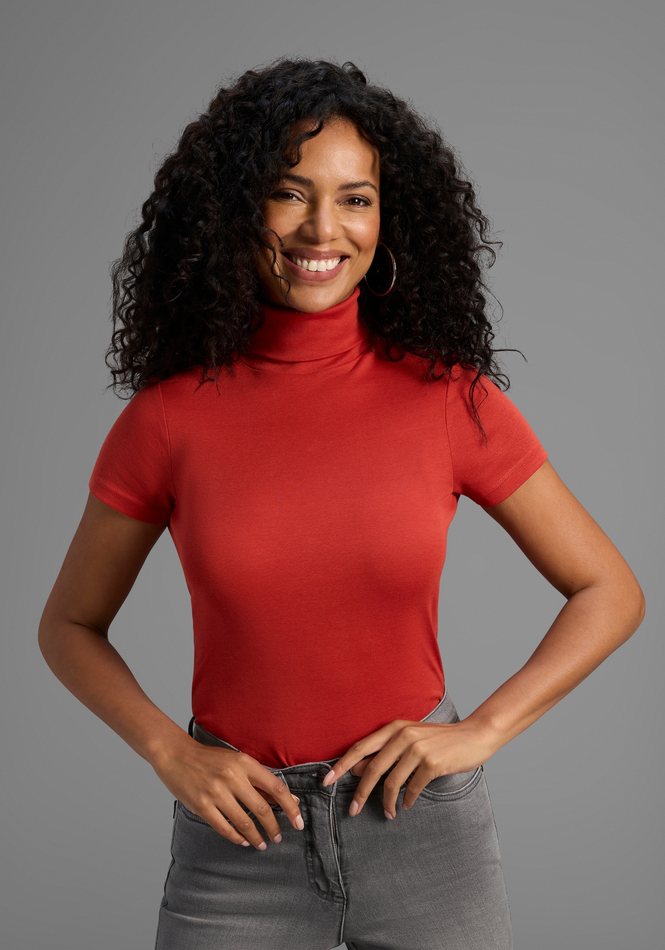 Flashlights T-shirt à col roulé 2er-Pack,  eng geschnitten,  aus elastischem Material,  im 2er-Pack