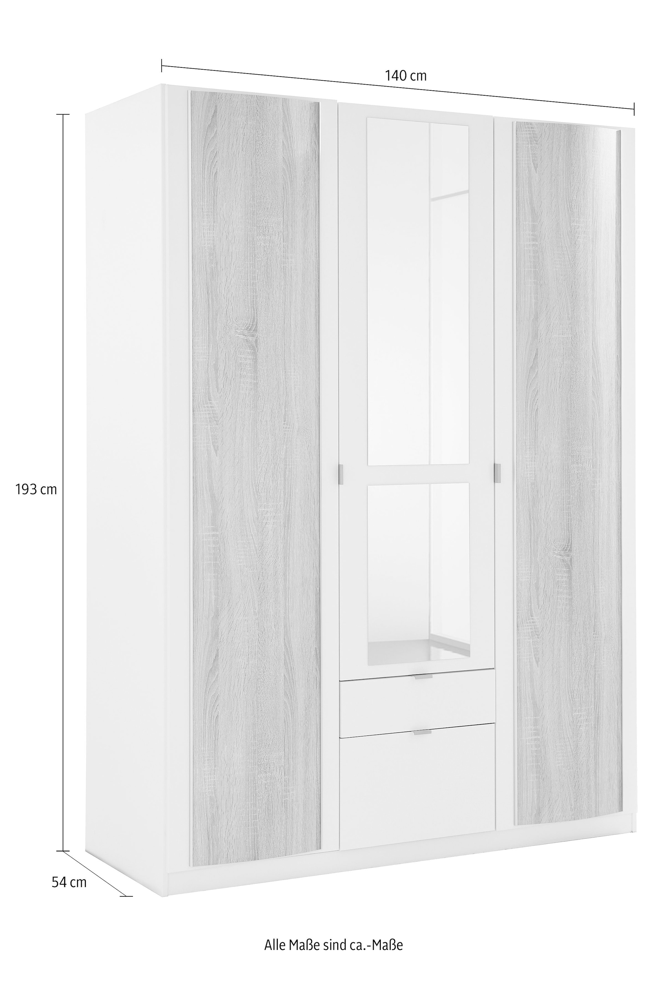 priess Kleiderschrank, mit gerundeten Elementen auf den Aussentüren
