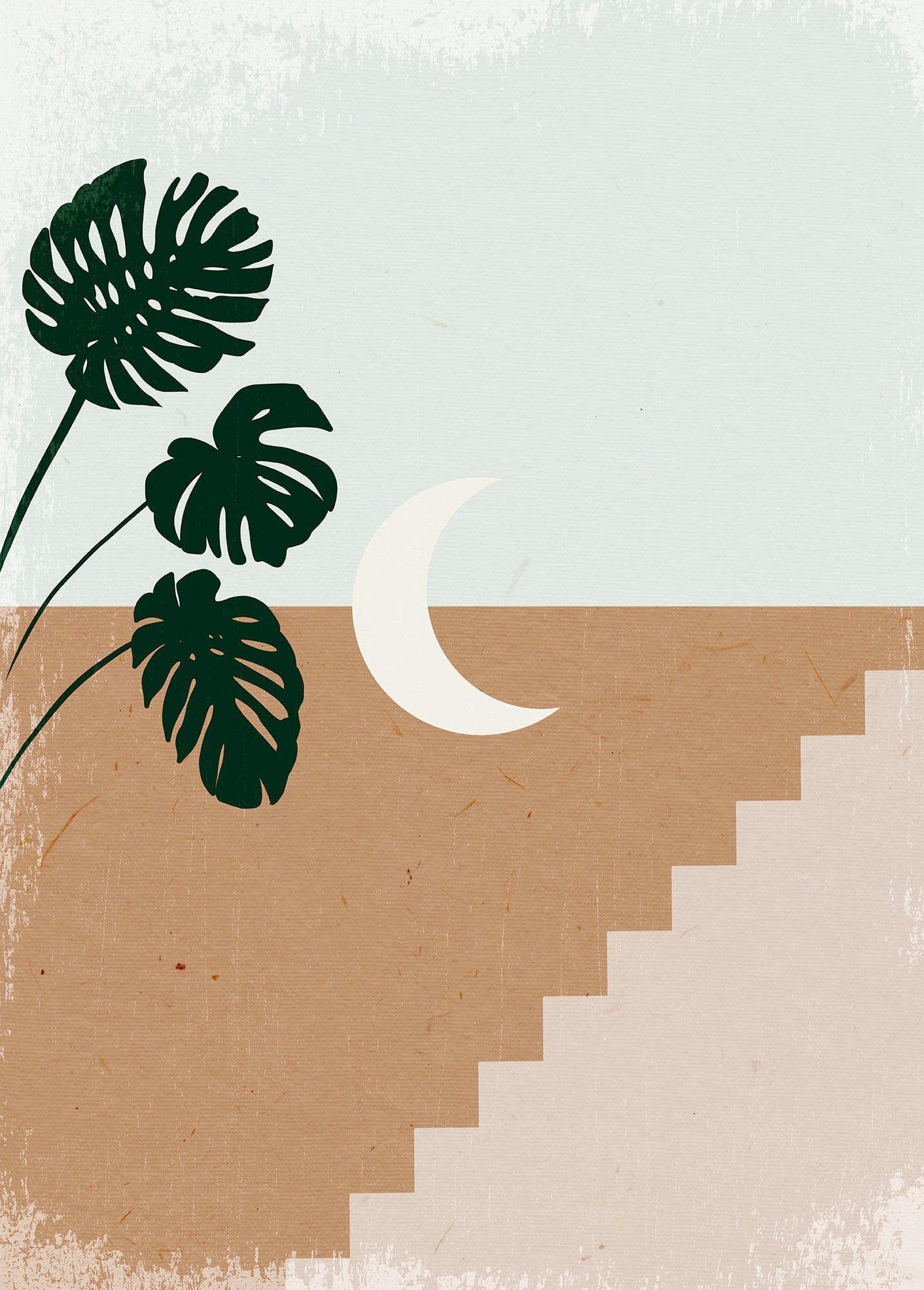Image of Komar Wandbild »Silence Crescent Moon«, (1 St.), Deutsches Premium-Poster Fotopapier mit seidenmatter Oberfläche und hoher Lichtbeständigkeit. Für fotorealistische Drucke mit gestochen scharfen Details und hervorragender Farbbrillanz. bei Ackermann Versan