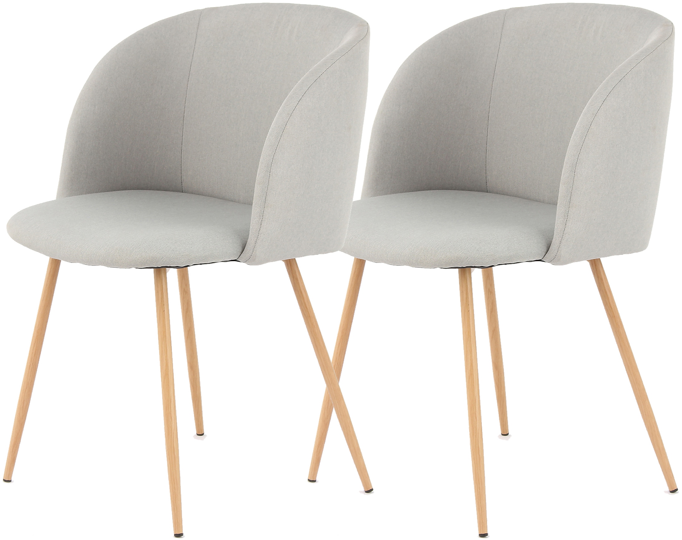 Kayoom Polsterstuhl »Stuhl Celina 110 2er-Set Grau,samtweicher Bezug in moderner Farbgebung« (Set) 2 Stk.samtweicher Bezug, bequem, zeitlos, Hingucker in jedem Wohnbereich