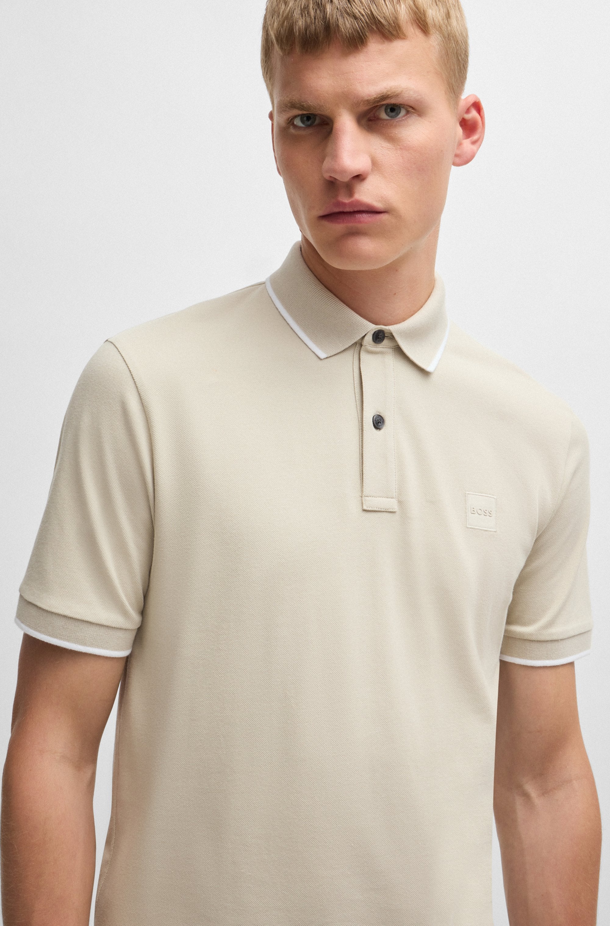 BOSS ORANGE Poloshirt »Passertip« mit BOSS Logo-Badge