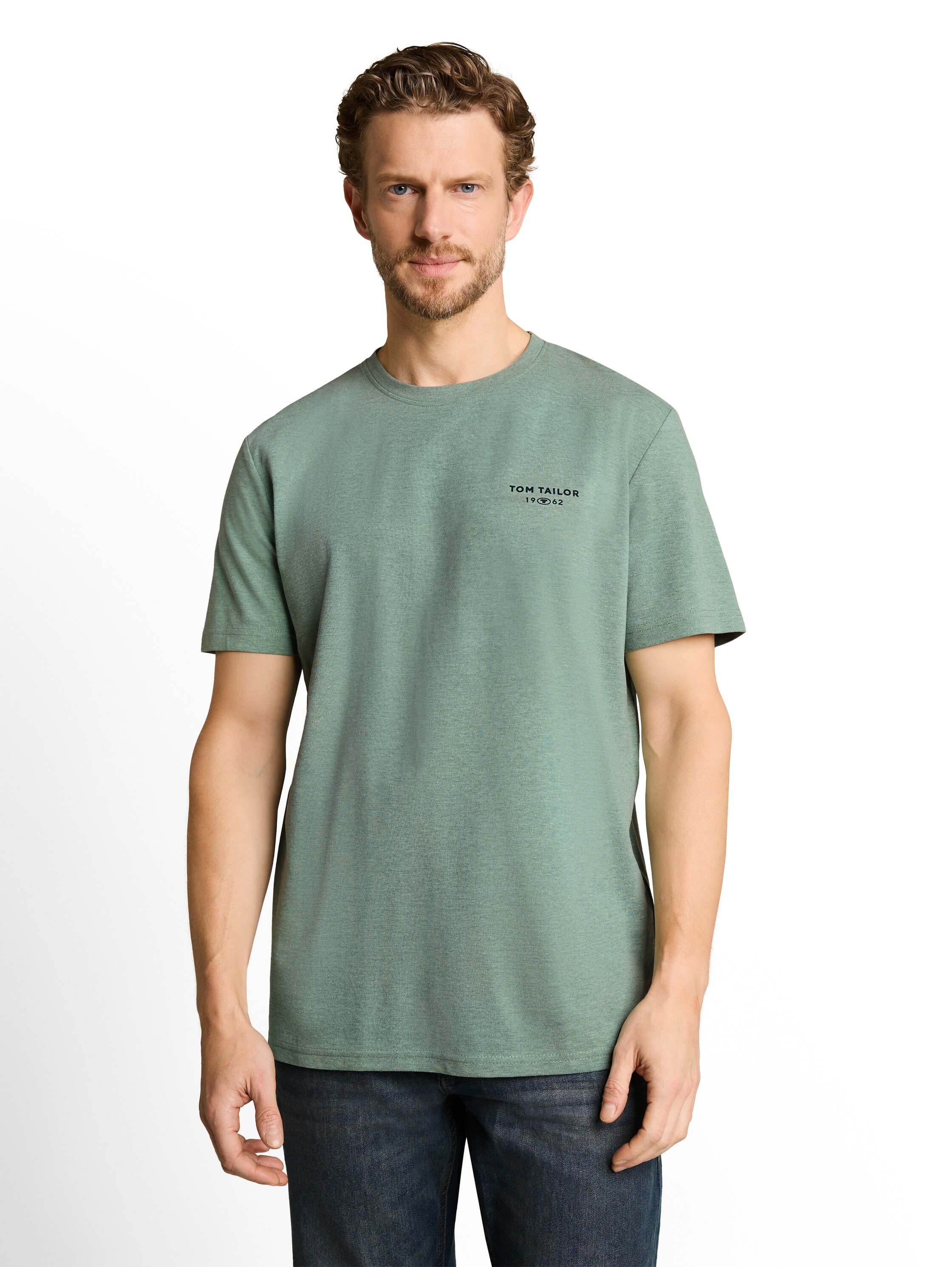 Image of TOM TAILOR Kurzarmshirt Sommershirt mit kleinem Logo-Print