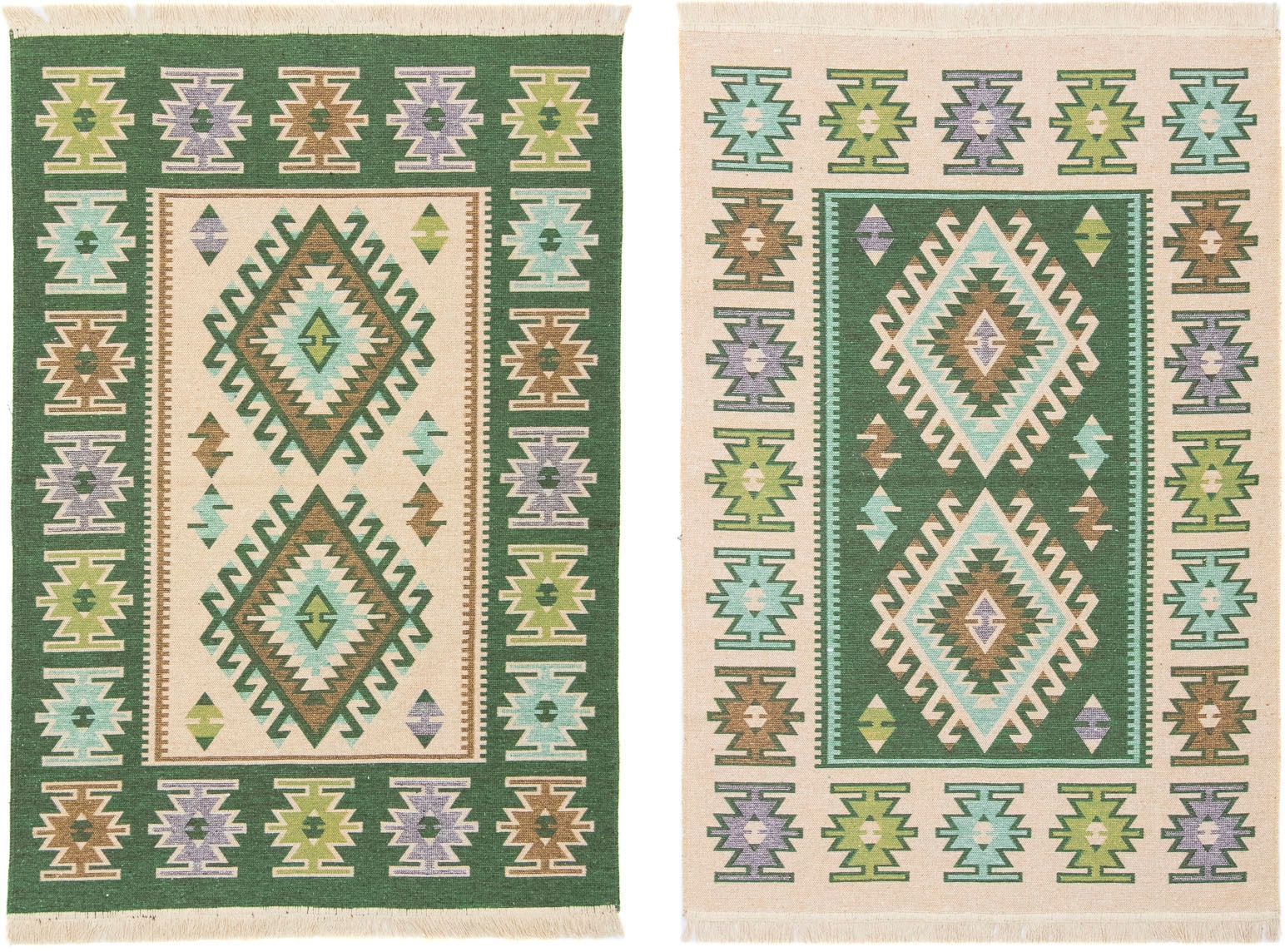 morgenland Wollteppich »Kelim Teppich - Trendy »Ariz« Rechteckig«, rechteckig, 0,5 mm Höhe, Flachgewebe