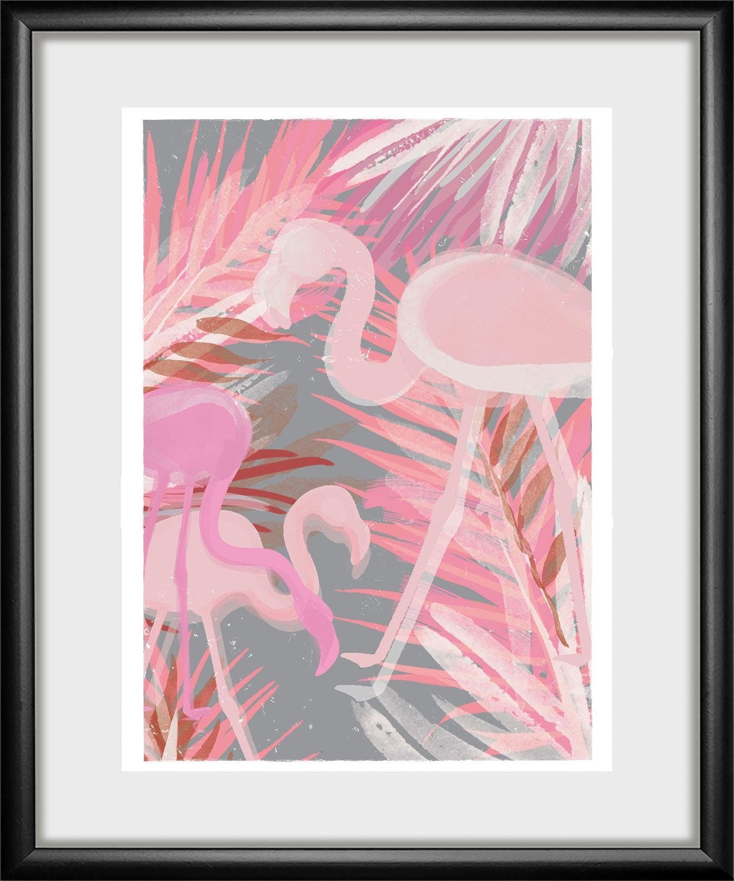 queence kaufen »Flamingo«, 30/40 cm, gerahmt bequem Bild