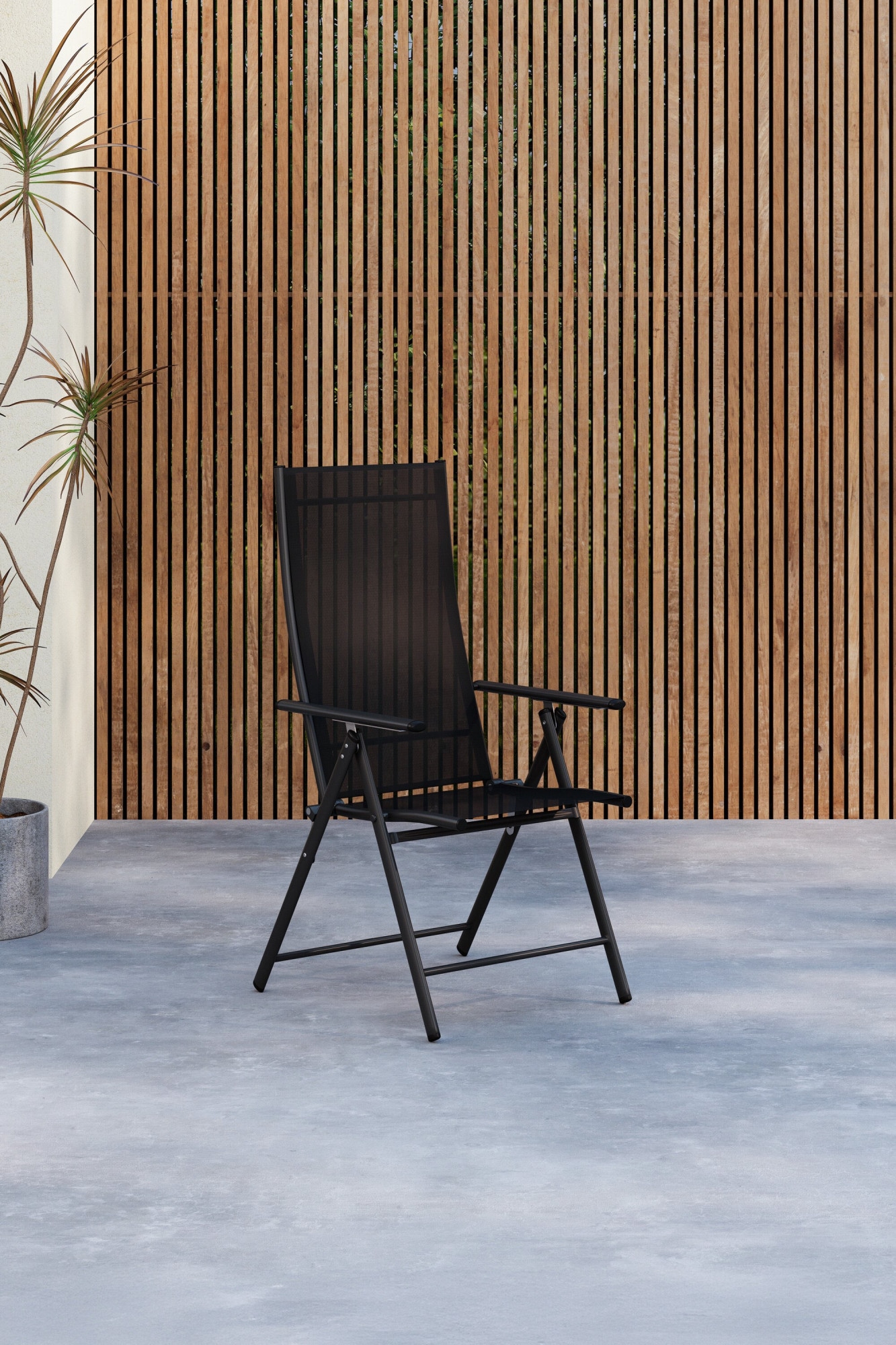 Venture Home Chaise de jardin »Levanzo, 2er-Set Gartenstühle klappbar, belastbar bis 110 kg« () Stuhlset, Stahlrahmen, Textilene-Sitz, klappbar, verstellbare Lehne
