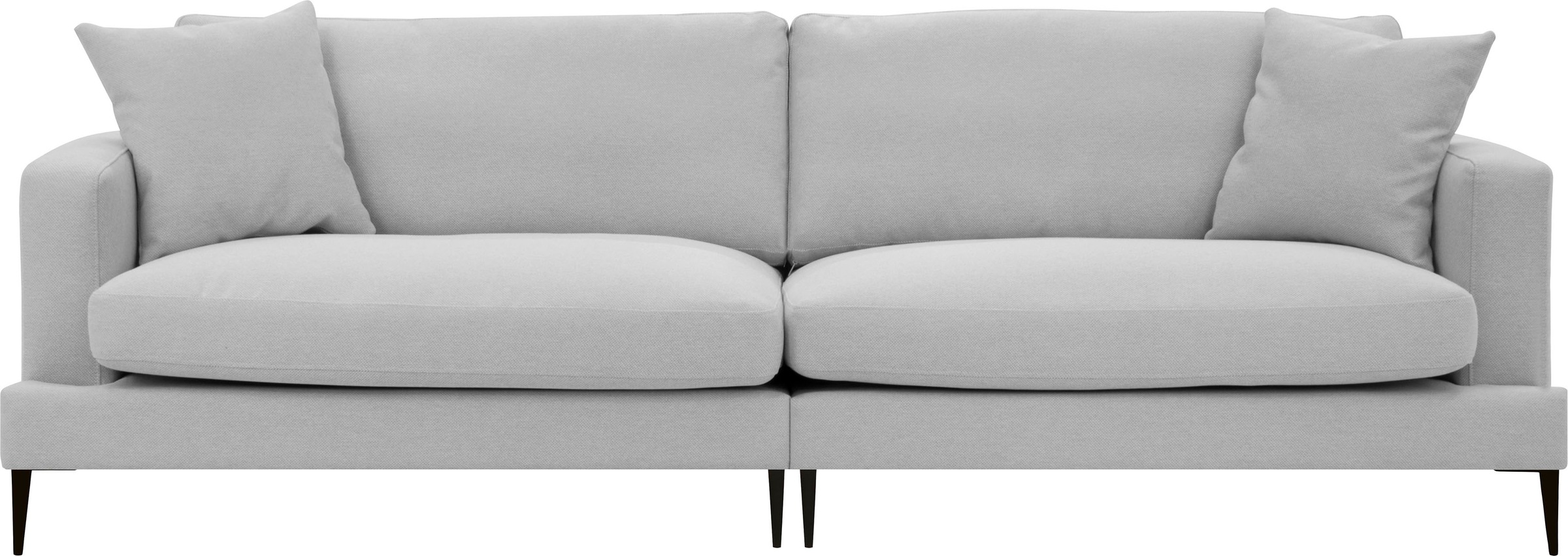 Leonique 3-Sitzer »Cozy elegantes Designsofa, Masse B/T/H: 211/97/80 cm«, mit losen Kissen und Metallbeinen