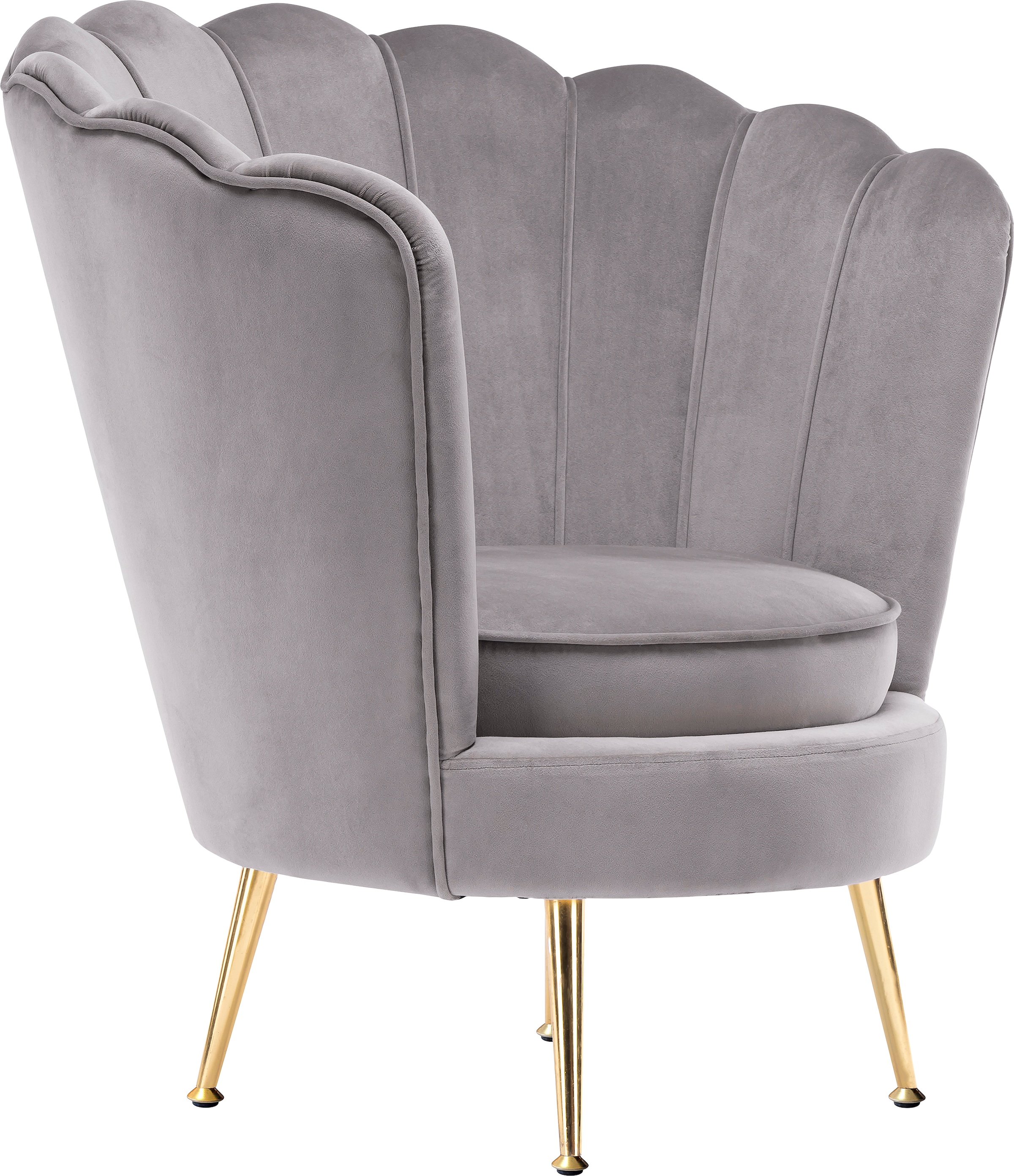 Kayoom Sessel »Sofa Barbara 125, hochwertiger Velvet-Stoff mit samtweicher Haptik«, (1 St.), Angesagtes 1-Sitzer-Sofa, Mini Sofa, Möbelfüsse höhenverstellbar