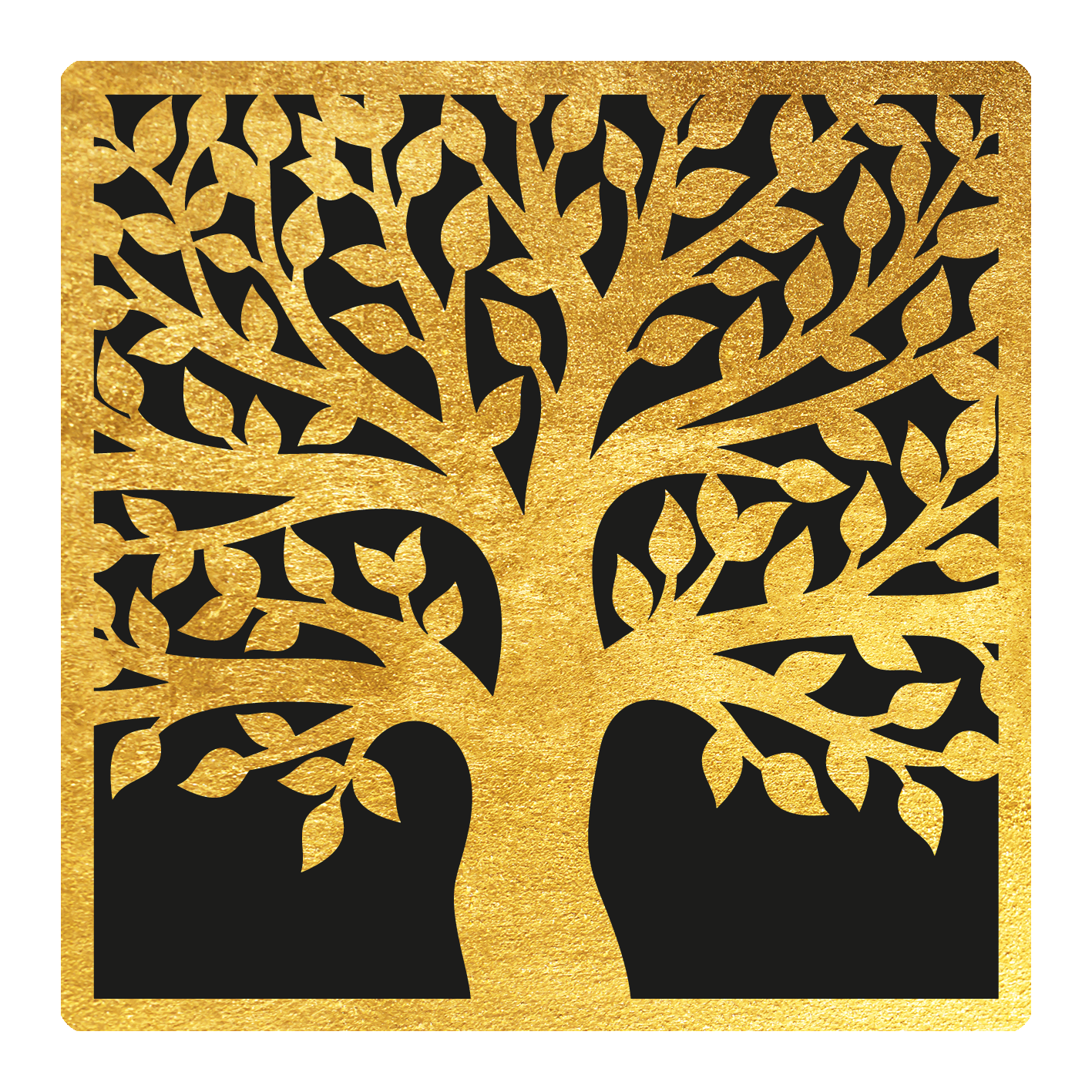 Image of GOODproduct Wandbild "Bild Lebensbaum mit Blattgold veredelt inkl. rückseitiger Aufhängung" Baum Baumbilder Wald 1 Stk. tlg. Lebensbaum-Wandbilder mit handveredelten Blattgold-Applikationen