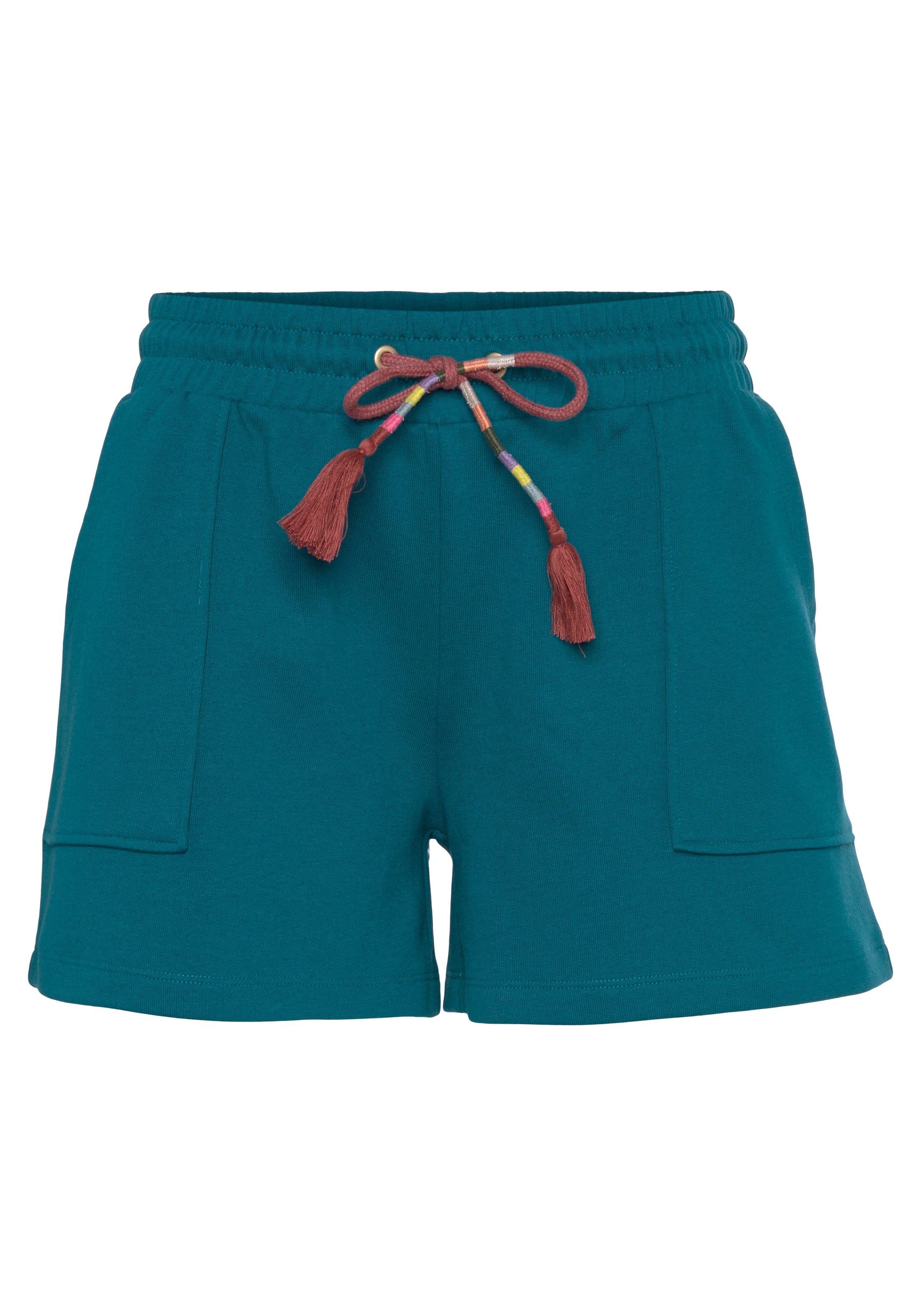 Vivance Sweatshorts »-Kurze Hose«, mit aufgesetzten Taschen und Kontrastkordel, Loungewear