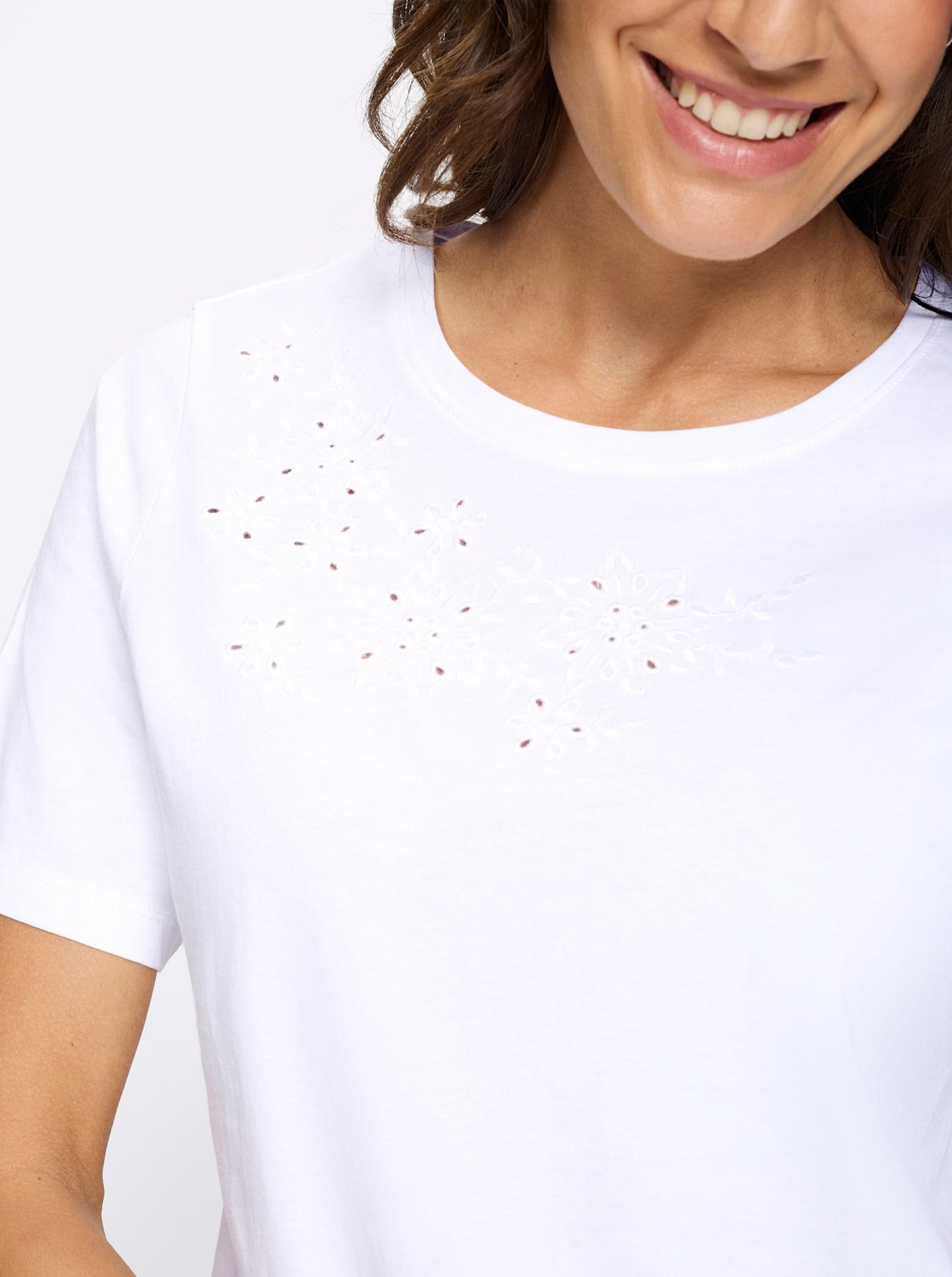 Inspirationen Shirt à col rond »Baumwoll-Shirt« 1 pièces