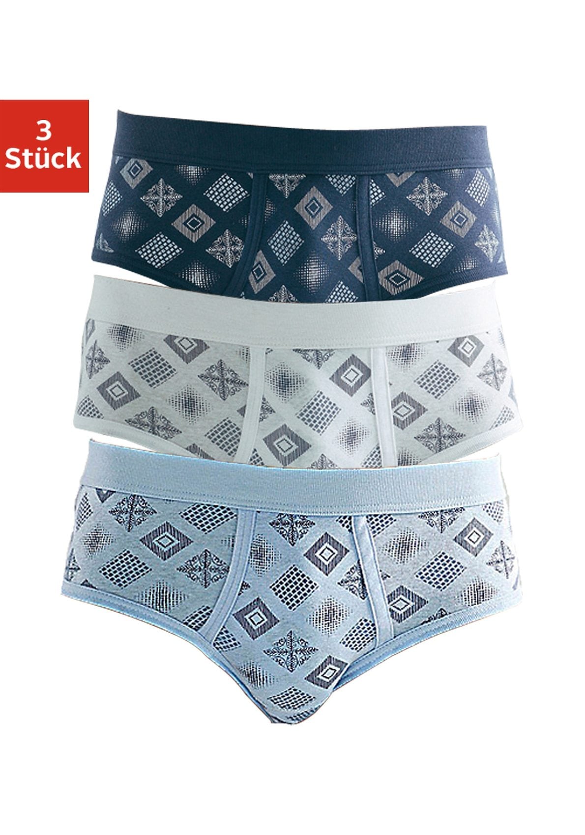Image of Clipper Slip Packung, 3 Stk. schöne Feinripp-Qualität aus reiner Baumwolle