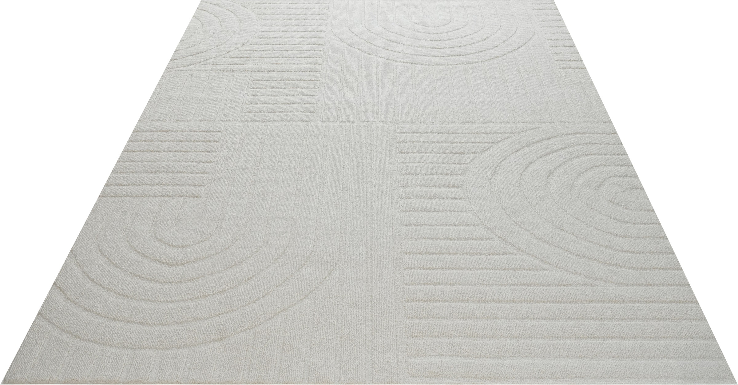GOODproduct Teppich »Neele, Boho-Design, Hoch-Tief, waschbar« rechteckig 12 mm Höhe 3D Optik, Skandinavisch, Designteppich, Wohnzimmer, Schlafzimmer