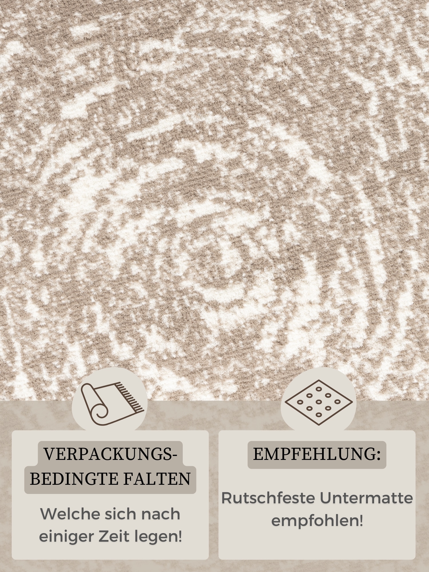 HANSE Home Tapis »Cavallo« Rond 9 mm Höhe Wohnzimmer, Schlafzimmer, Flur, Kurzflor, meliert, Vintage, weich