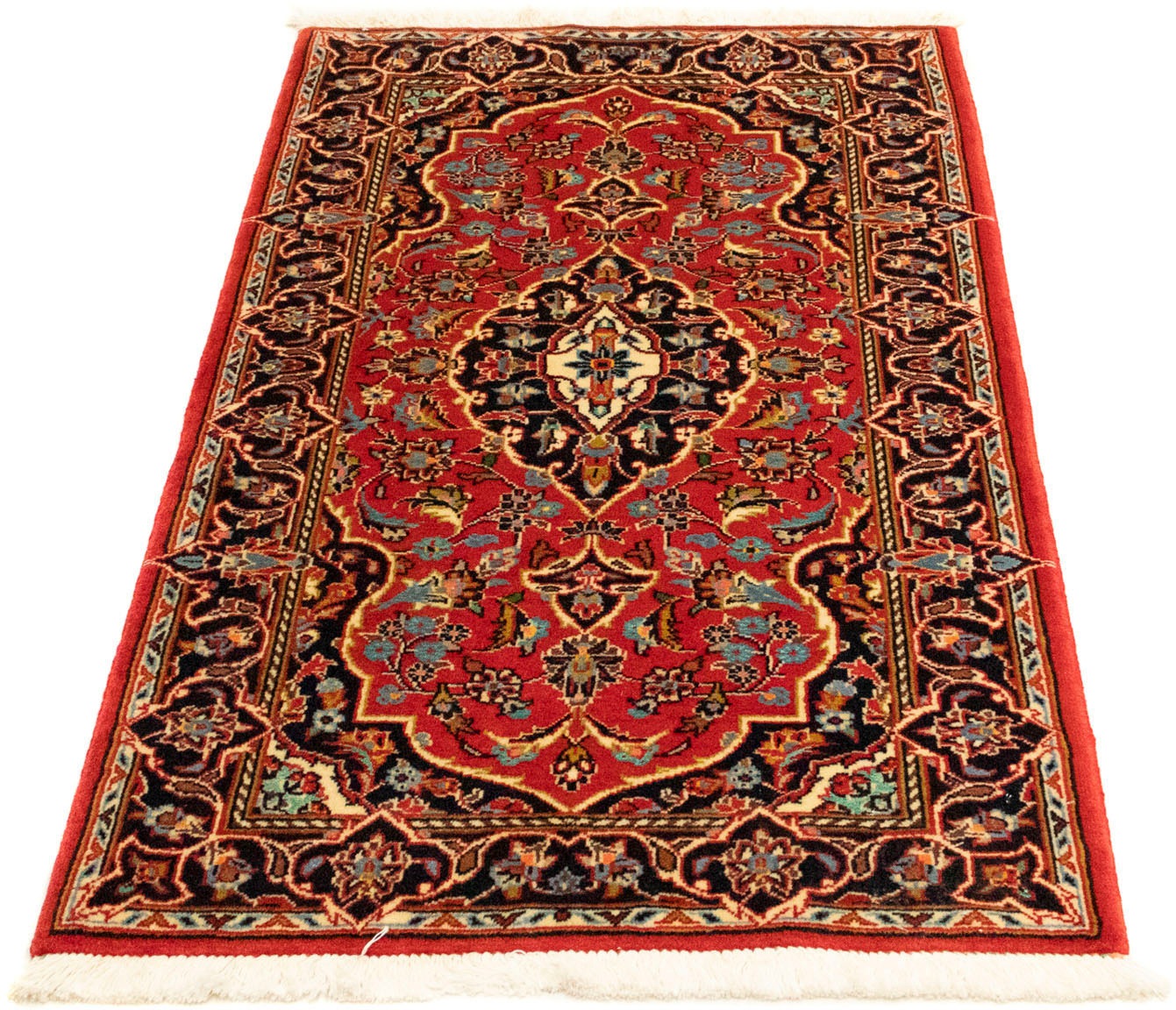 Image of morgenland Orientteppich »Perser - Keshan - 124 x 68 cm - dunkelrot«, rechteckig, 10 mm Höhe, Wohnzimmer, Handgeknüpft, Einzelstück mit Zertifikat bei Ackermann Versand Schweiz