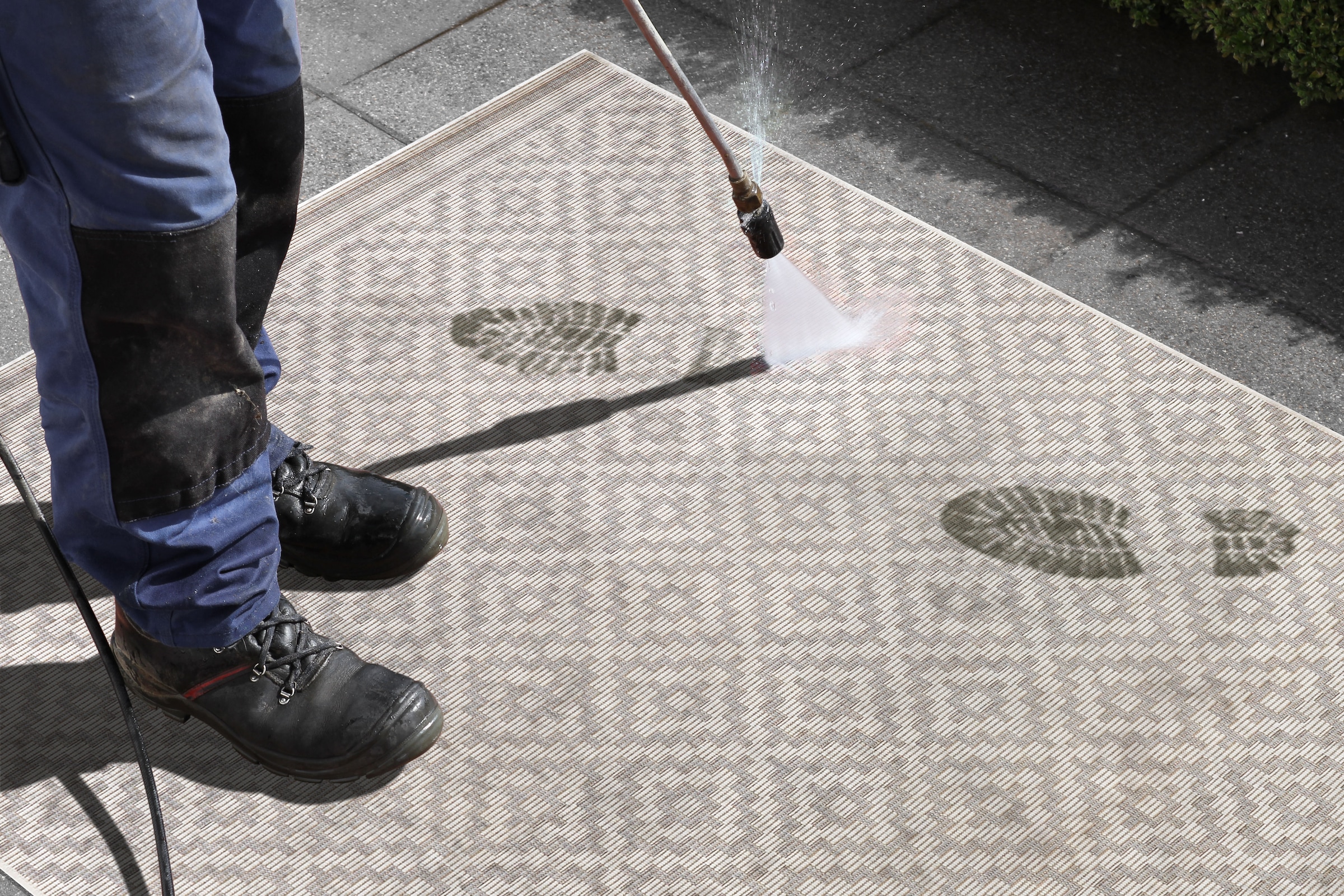 NORTHRUGS Teppich »Raute«, rechteckig, 8 mm Höhe, In-& Outdoor, Wetterfest, Balkon, Läufer, Wohnzimmer, Terrasse, Raute