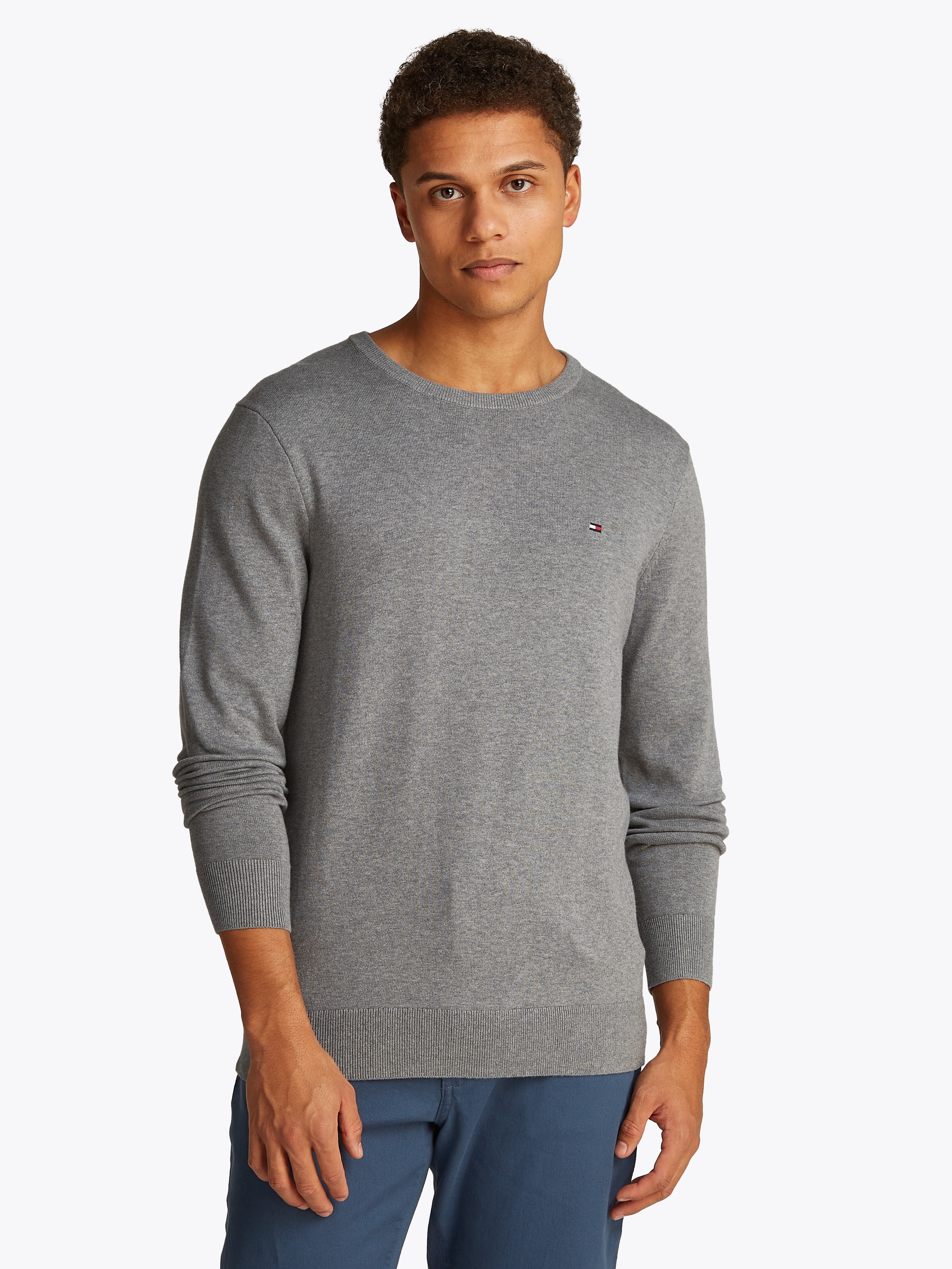 TOMMY HILFIGER Rundhalspullover »ESSENTIAL COTTON CREW NECK«