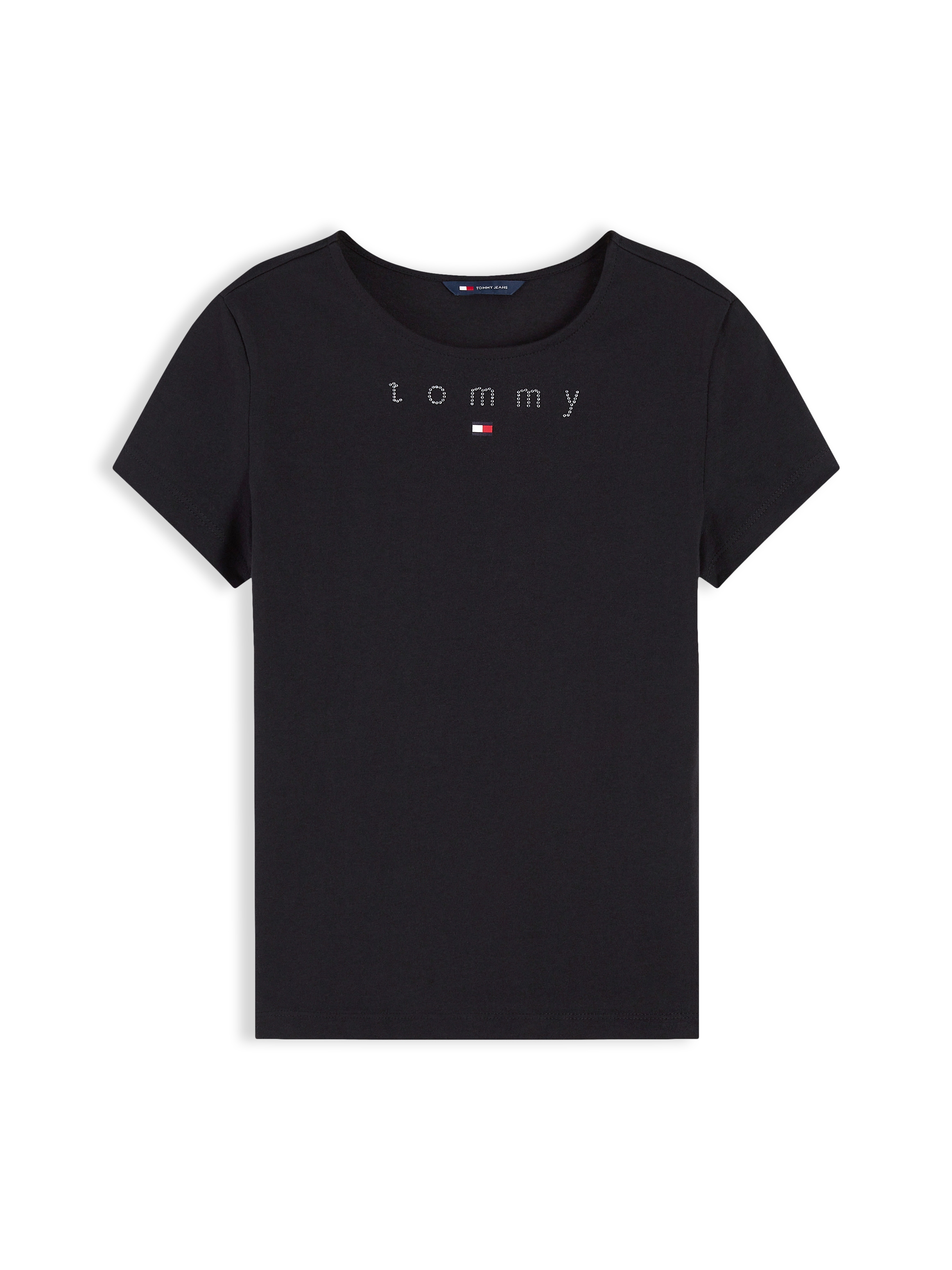 Tommy Jeans Rundhalsshirt »TJW SLIM TOMMY BLING SS TEE« Baumwolle, slim fit
