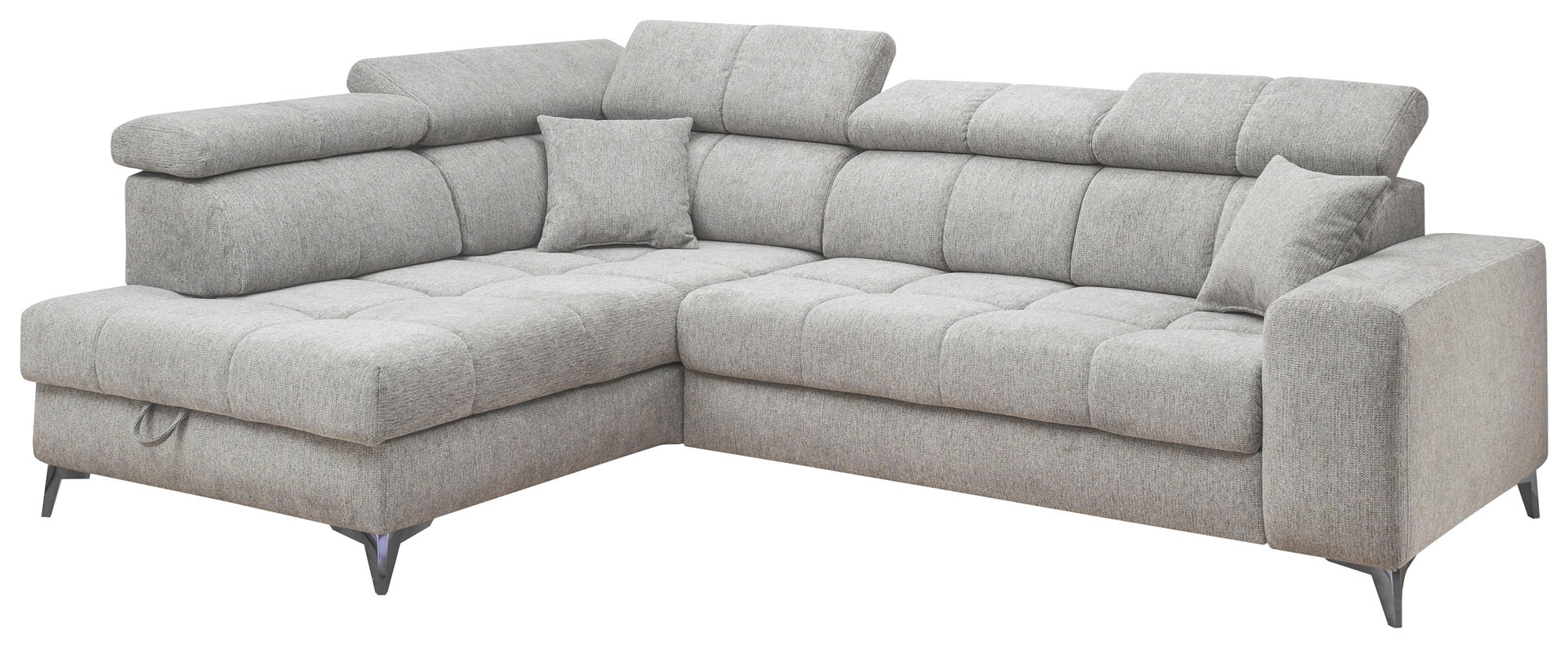 ED EXCITING DESIGN Ecksofa »Sydney L-Form« motorischer Sitztiefenverstellung, USB-Port & 2 Zierkissen