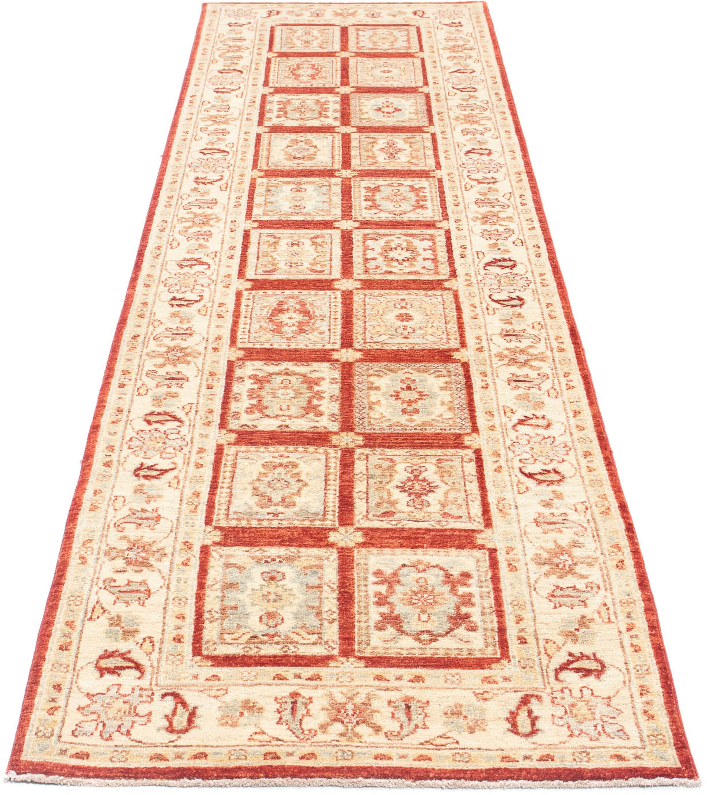 morgenland Orientteppich »Ziegler - Bachtiari - 291 x 80 cm - rot«, rechteckig, Wohnzimmer, Handgeknüpft, Einzelstück mit Zertifikat