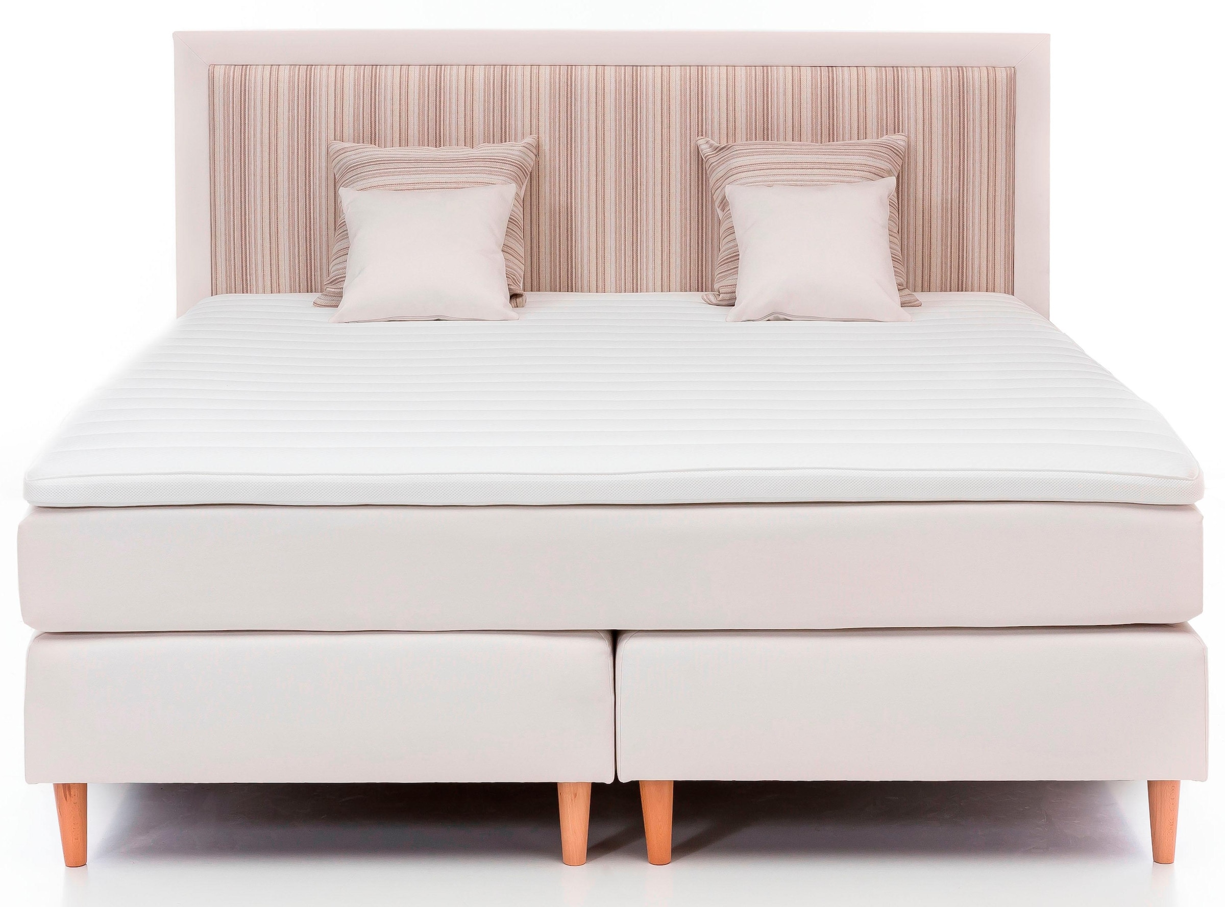 grüne betten Lit boxspring »Ella« mit Tonnentaschenfederkern-Matratze, Topper und Zierkissen, 100% vegan