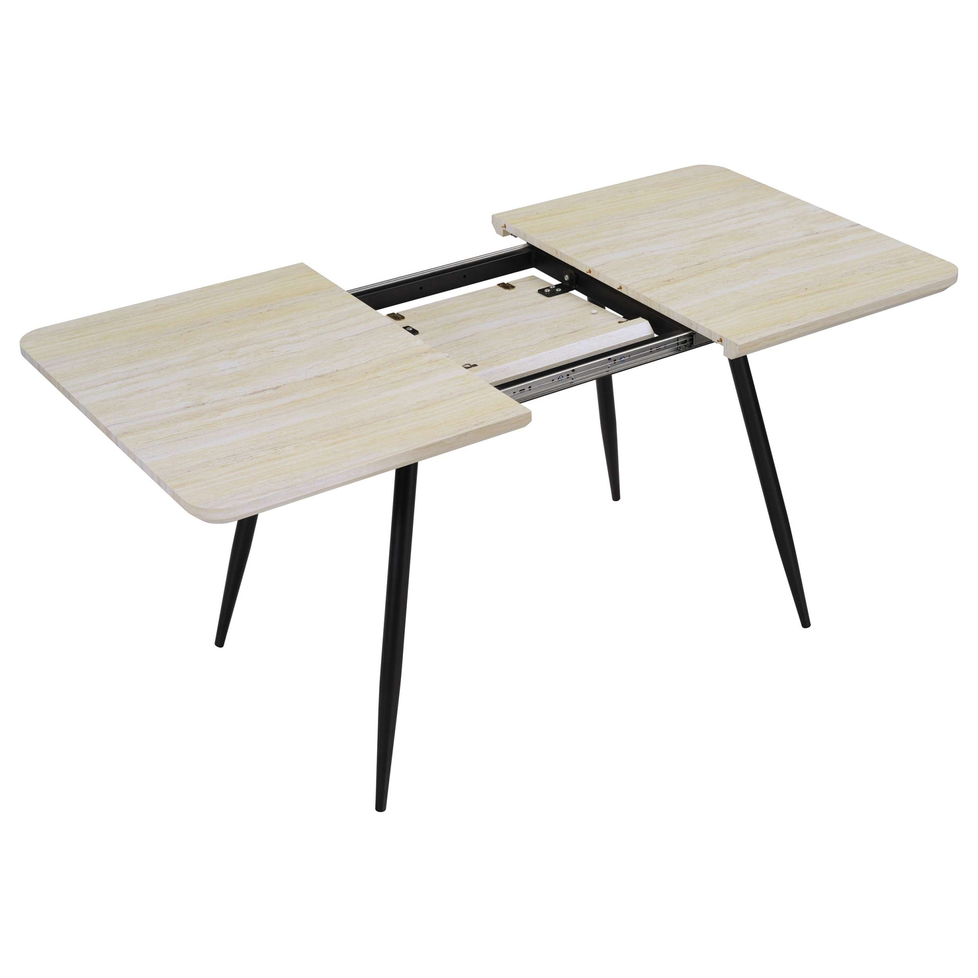 GOODproduct Esstisch »Ombrone« ausziehbar 120-160 cm, Synchronauszug, inkl Einlegeplatte, Breite 80cm