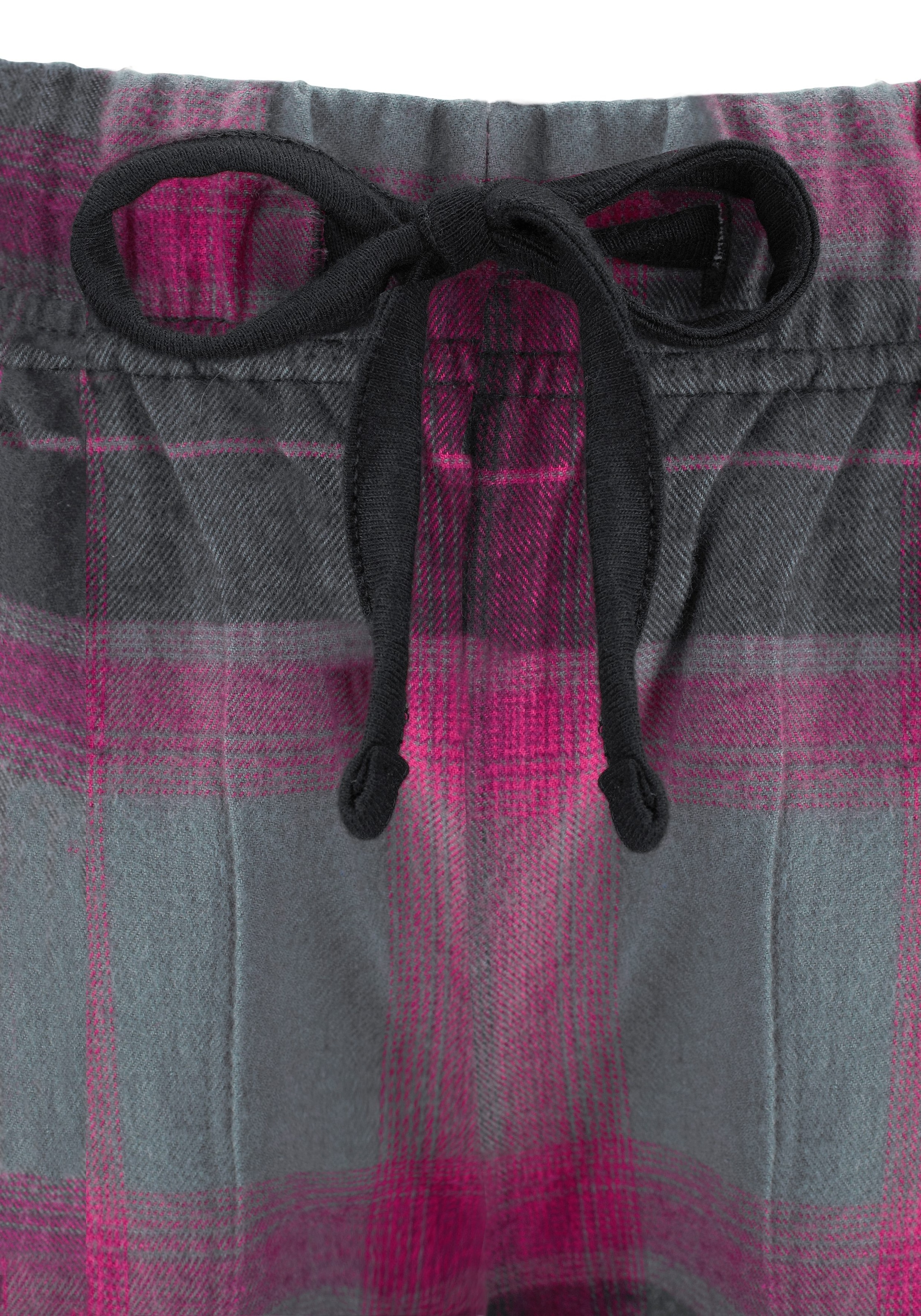 LASCANA Pyjama, (2 tlg.), mit kuscheliger Flanellhose
