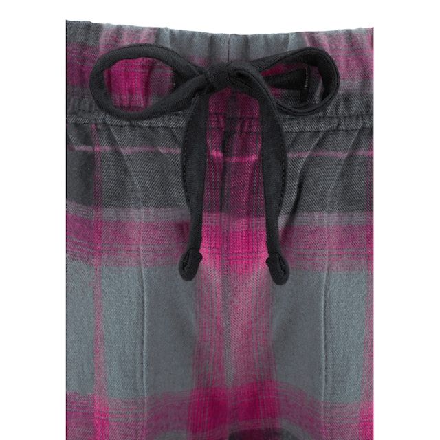 LASCANA Pyjama, (2 tlg., 1 Stück), mit kuscheliger Flanellhose  versandkostenfrei auf