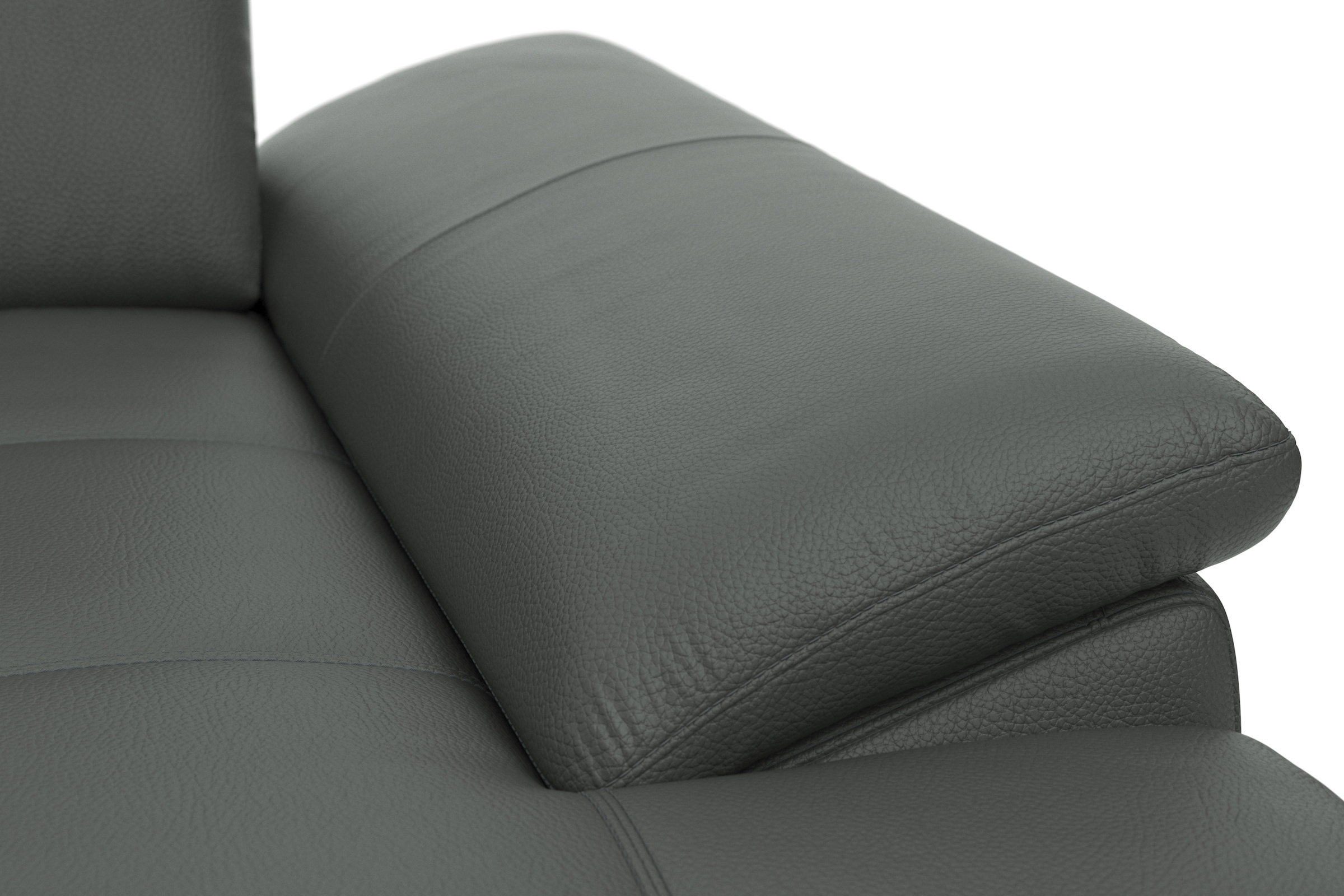GOODproduct Wohnlandschaft »Costello U-Form, Sitztiefen- & Armteilverstellung, 3 Nierenkissen« optional Schlaffunktion & Stauraum, Federkern, Leder