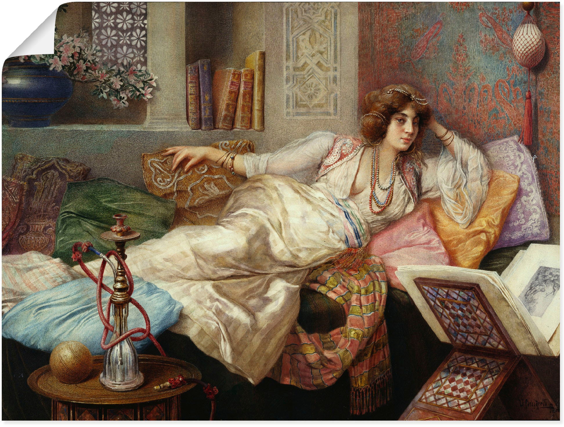 Image of Artland Wandbild »Die Königin des Harems.«, Frau, (1 St.), in vielen Grössen & Produktarten -Leinwandbild, Poster, Wandaufkleber / Wandtattoo auch für Badezimmer geeignet bei Ackermann Versand Schweiz