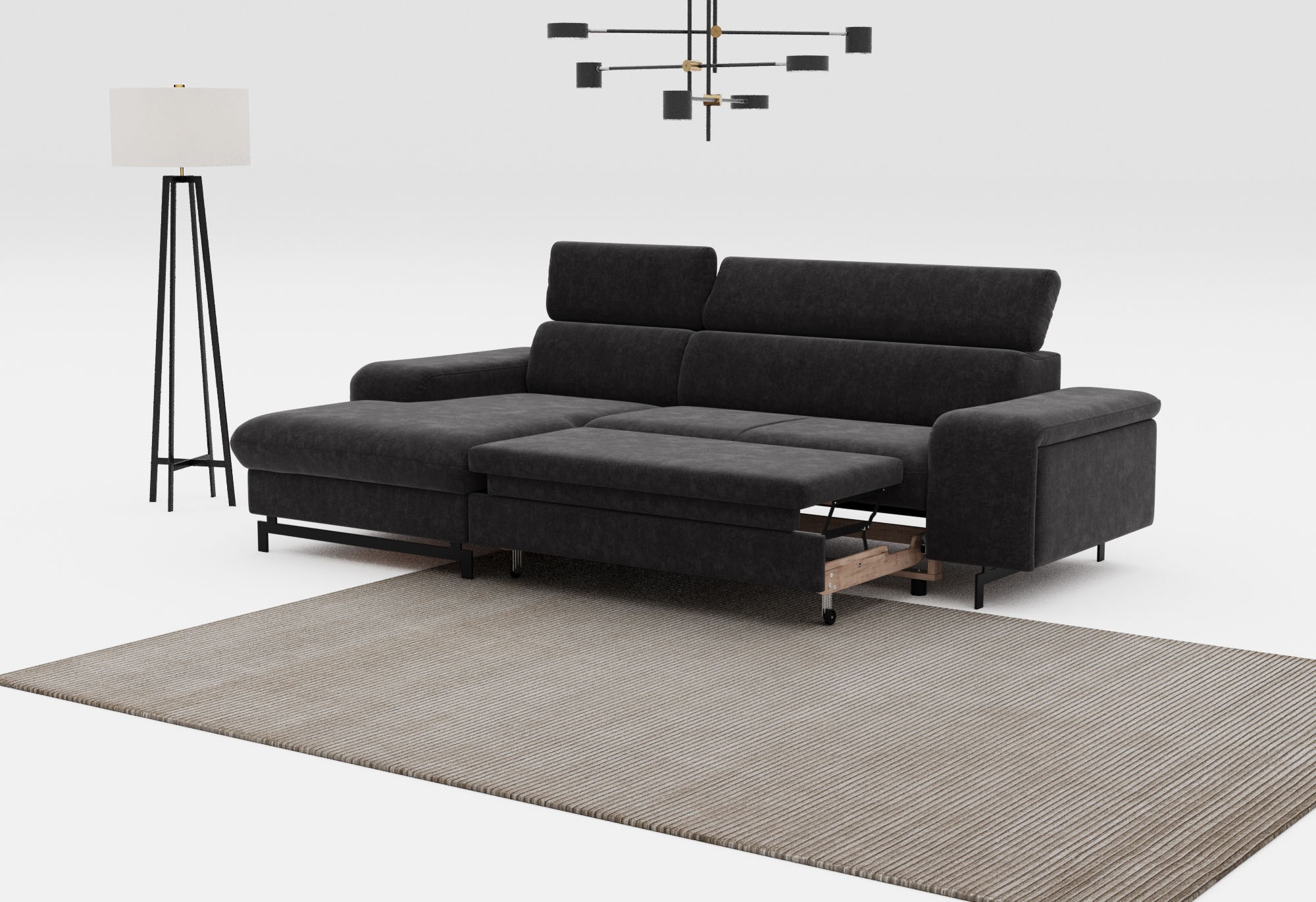 COTTA Ecksofa »Emma L-Form«, mit Kopfteilverstellung, wahlweise mit Bettfunktion & Bettkasten