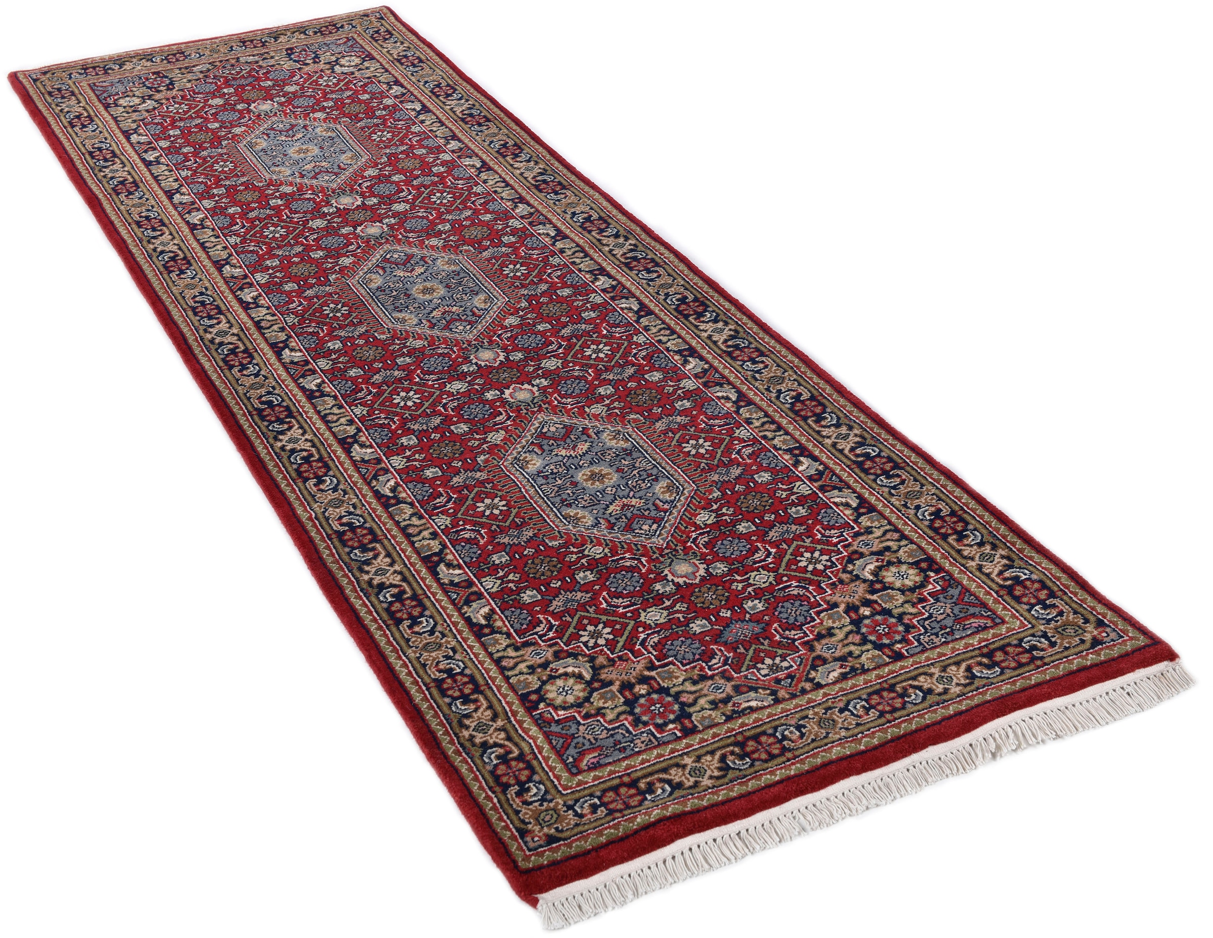 Image of THEKO Orientteppich "Benares Bidjar" rechteckig 12 mm Höhe reine Wolle, handgeknüpft, mit Fransen, auch als Läufer