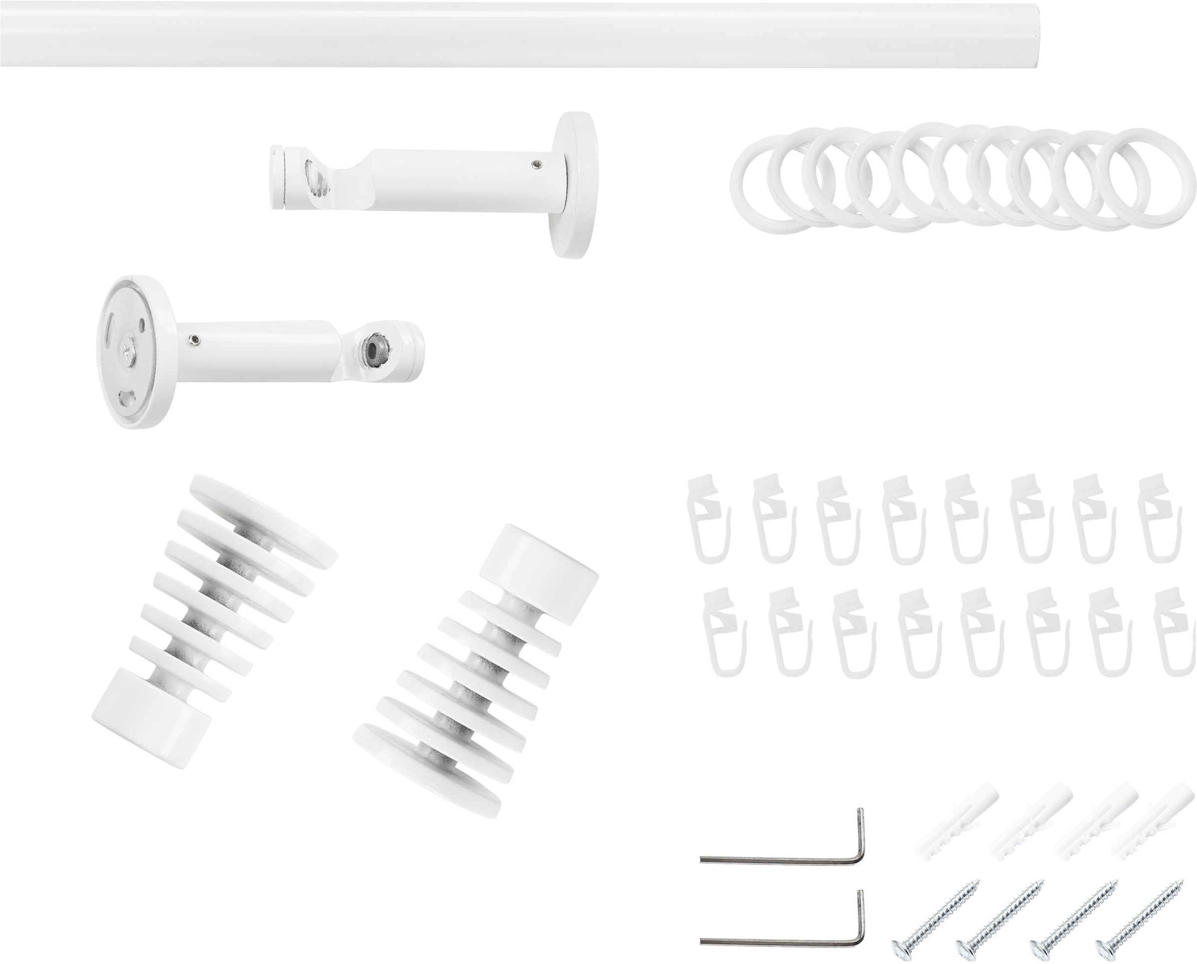 SN DECO GROUP Tringle à rideaux »Gardinenstange Gap Ø 19 mm, 1-läufig, Fixmass, verschraubt« Ø 19 mm Fixmass;kürzbar