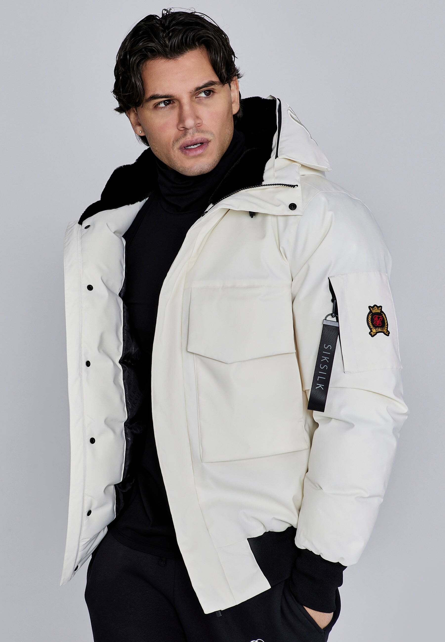 Siksilk Winterjacke »Siksilk Winterjacke Hooded Bomber Jacket«