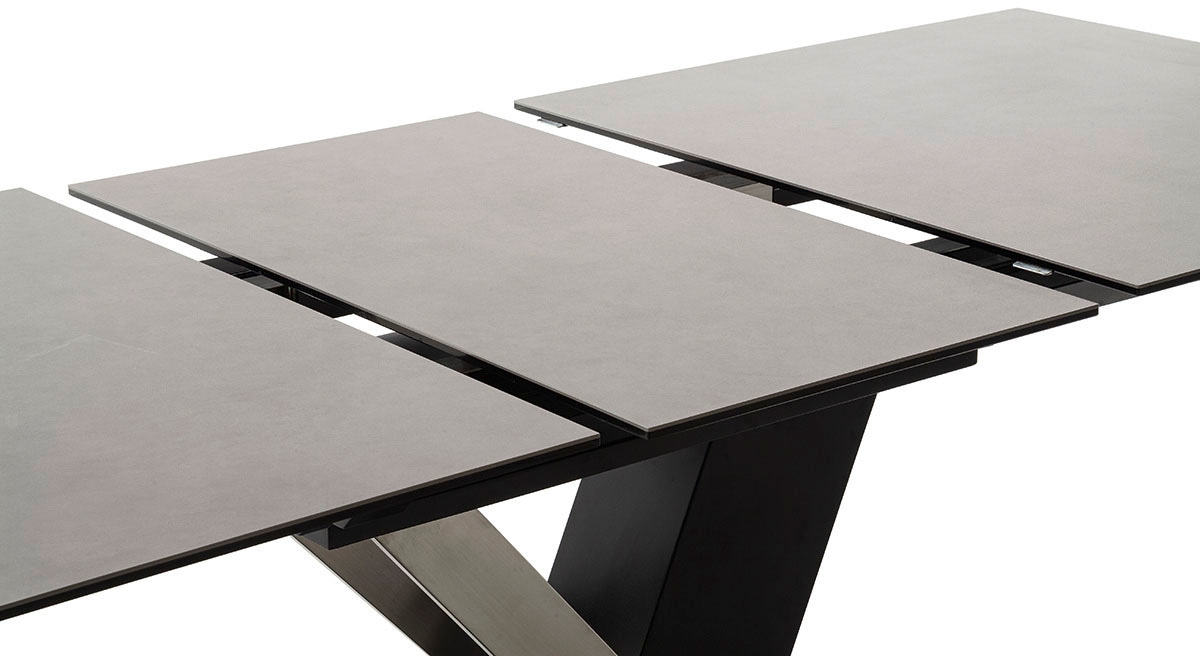 MCA furniture Esstisch »MASSARO Tisch mit Säule 160-210 cm« Einzelstück,  Keramik, Metall, Synchronauszug, ausziehbar, 6-8 Pers.