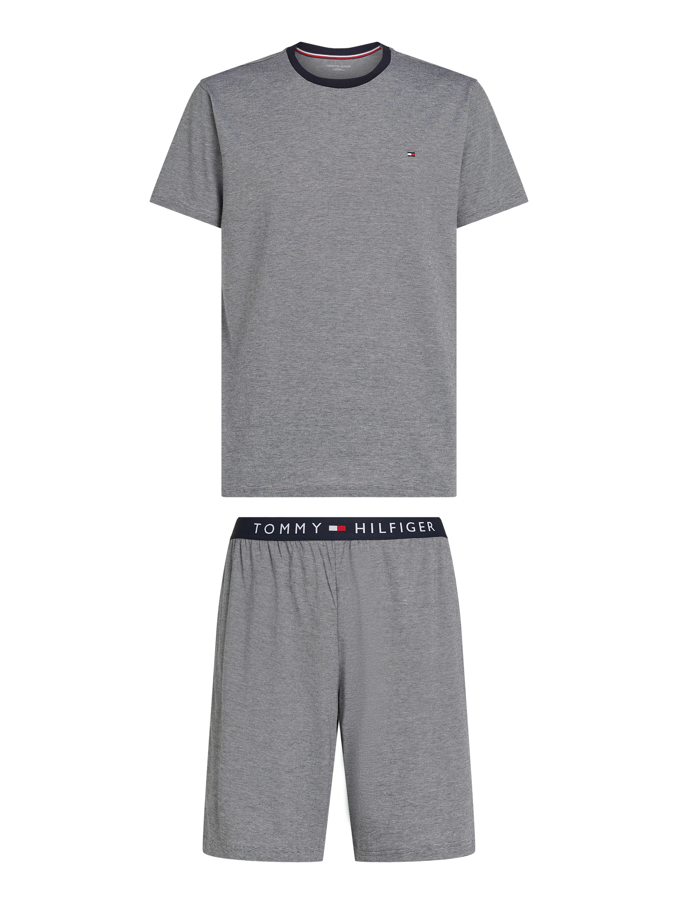 Tommy Hilfiger Underwear Schlafanzug »SS JERSEY PJ SET STRIPES«, (Set, 2 tlg., 2er), mit Streifenmuster